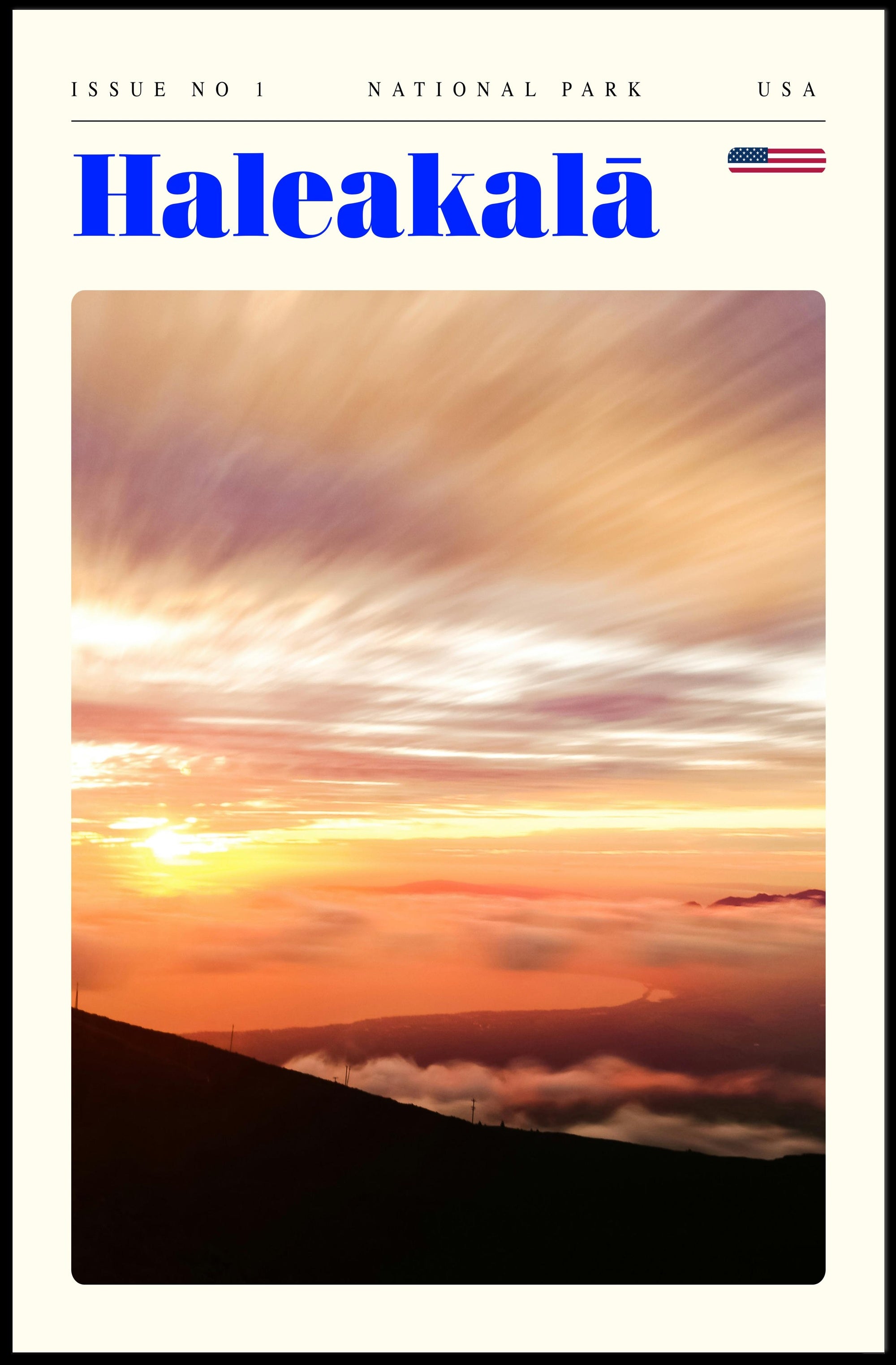 Haleakala National Park Vintage Travel Poster Print