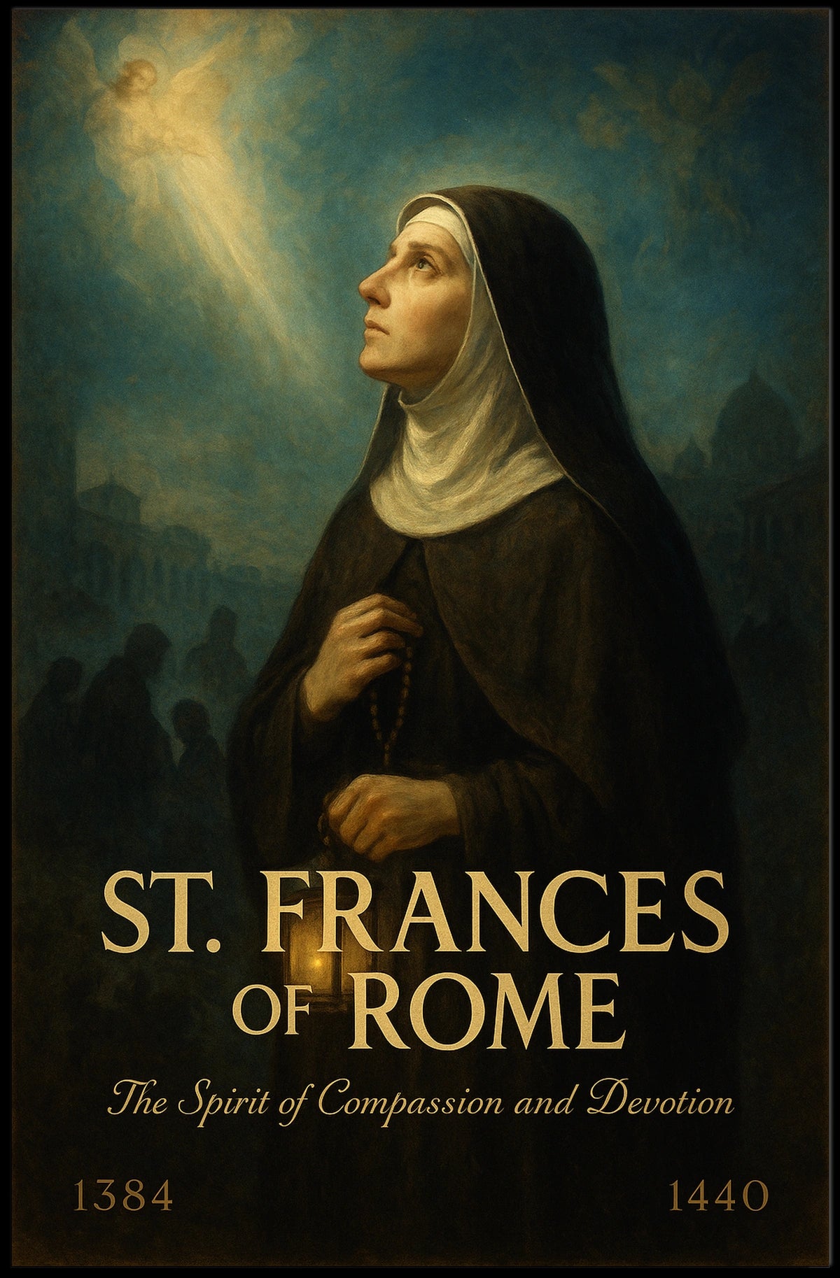 St. Frances of Rome The Spirit of Compassion and Devotion Poster