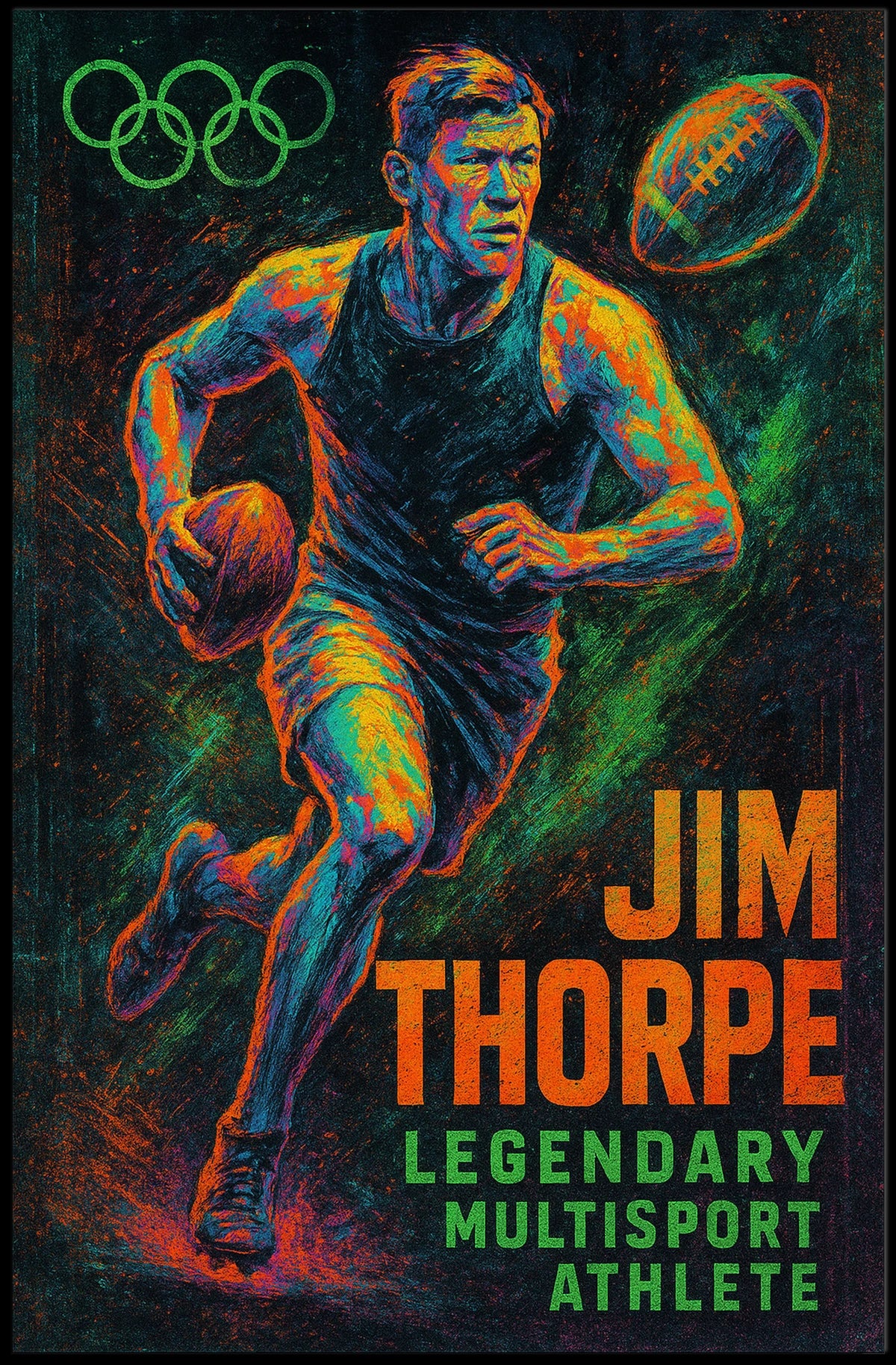 Celebrating a Sporting Legend Jim Thorpe Poster