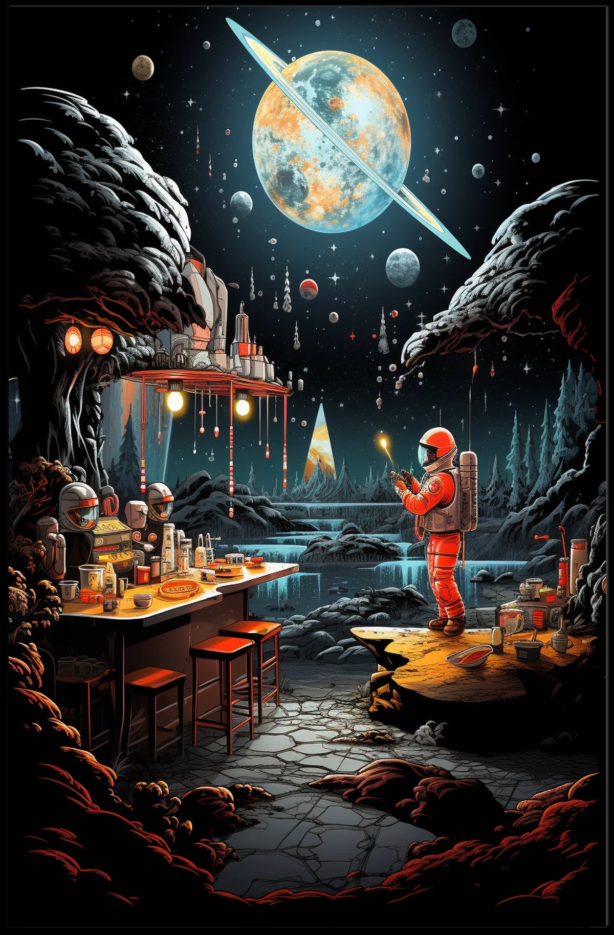 Cosmic Cafรฉ Adventure Poster