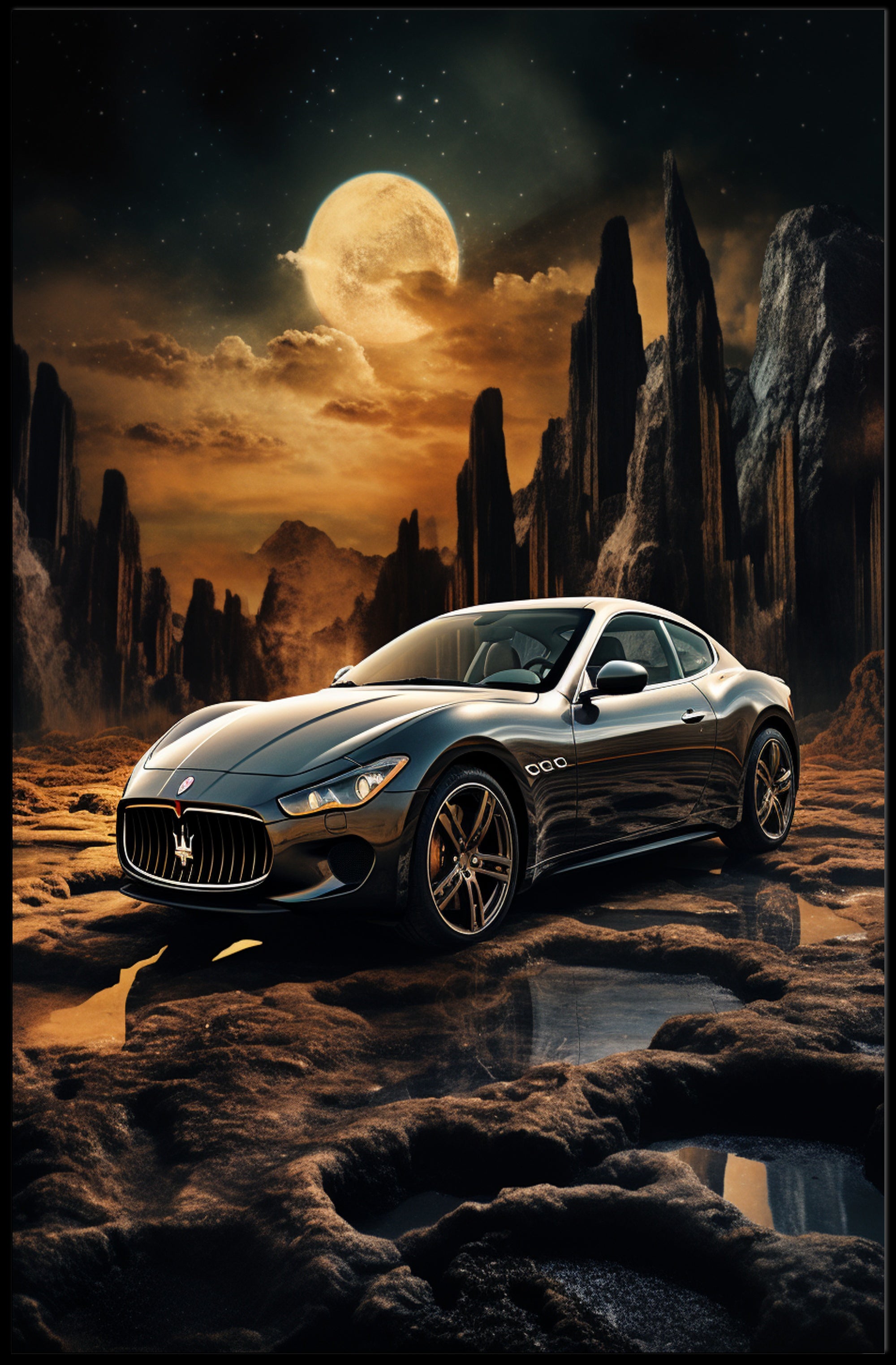 Cosmic Journey with Luxury Poster PosterGoat