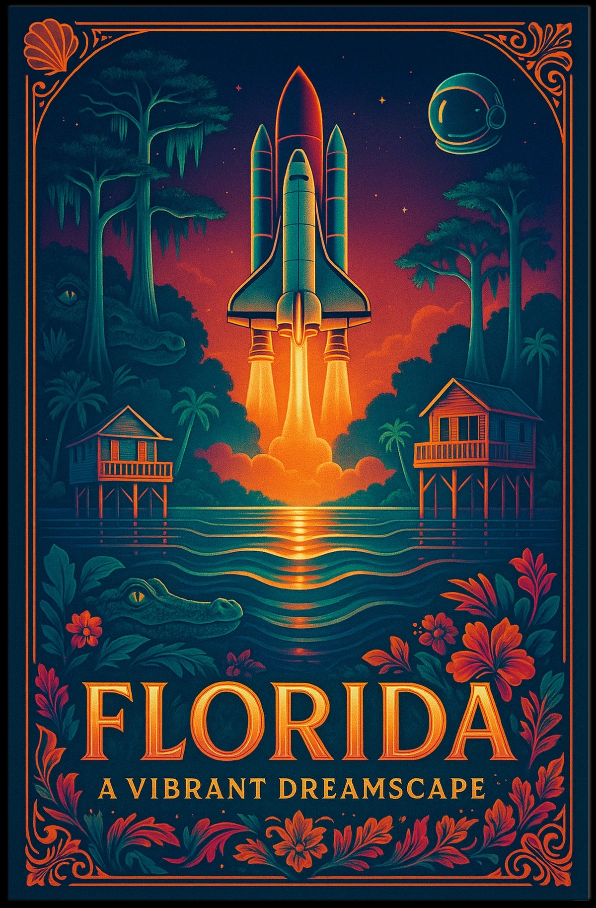 Florida A Vibrant Dreamscape Poster