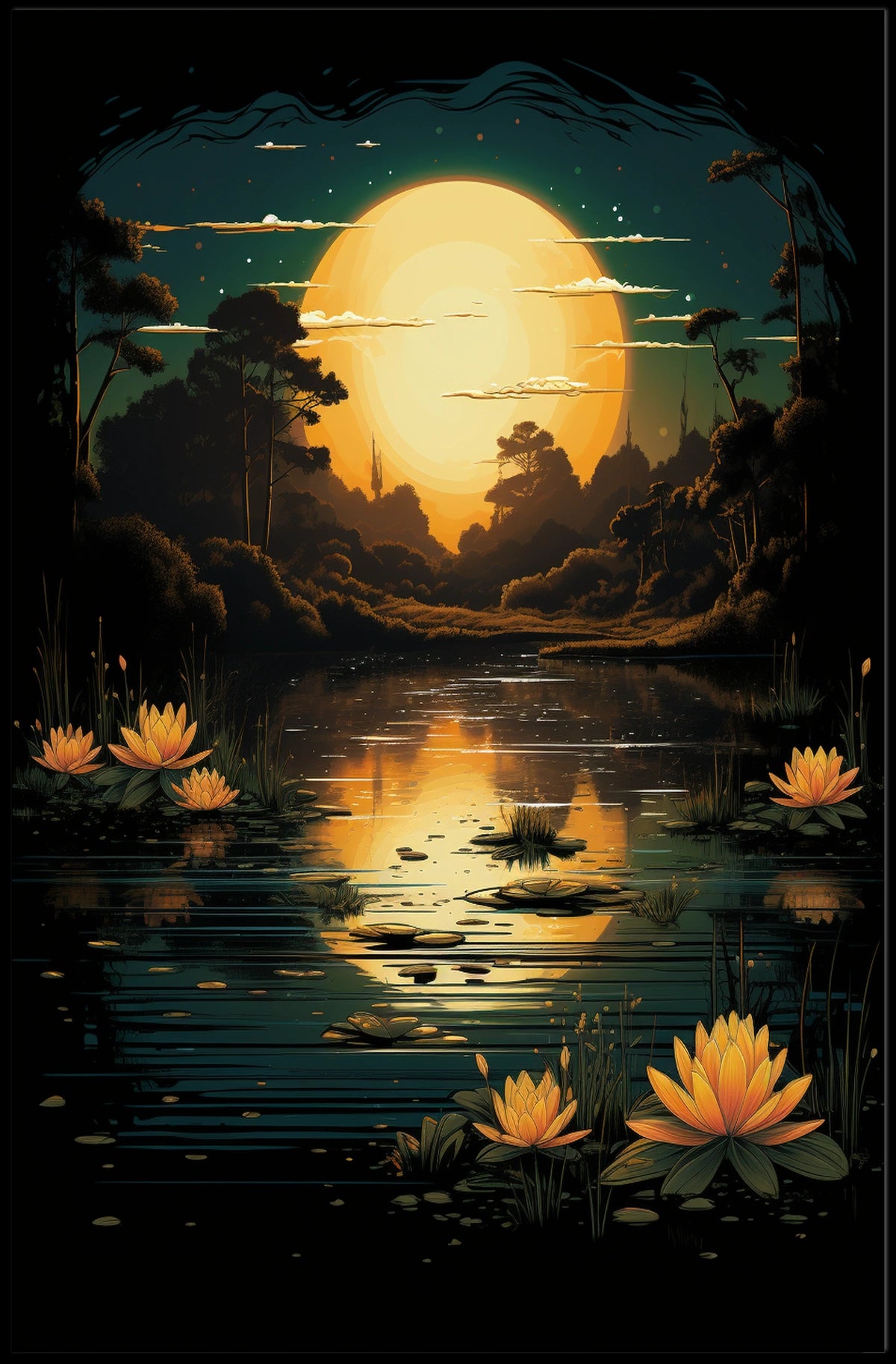 Moonlit Serenity Poster