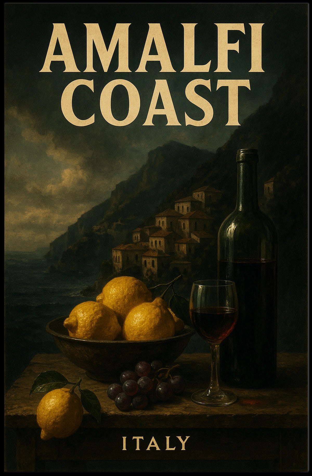 Amalfi Coast Italy Poster Wall Art Decor 18x24 Print