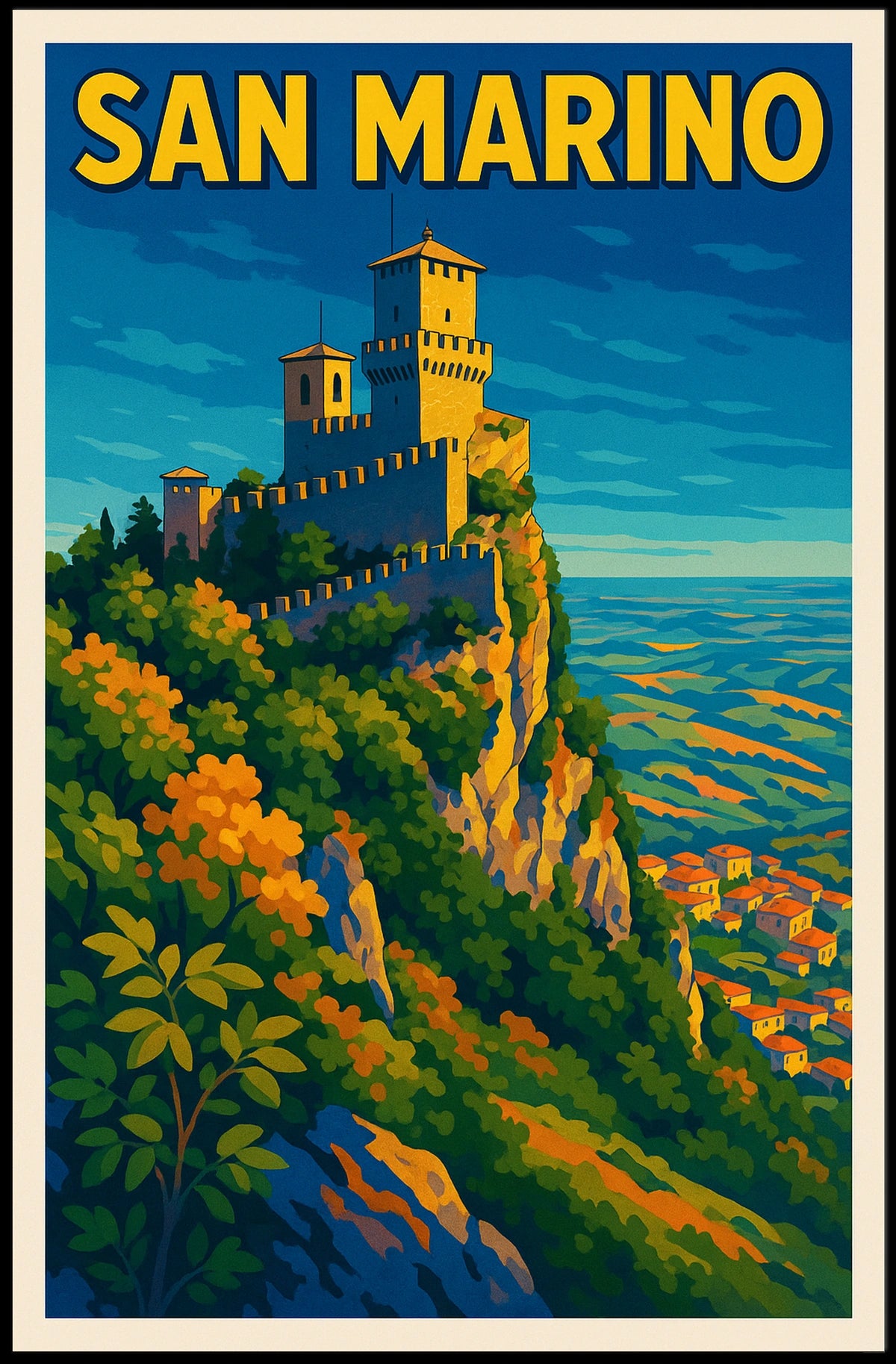 San Marino A Scenic Escape Poster