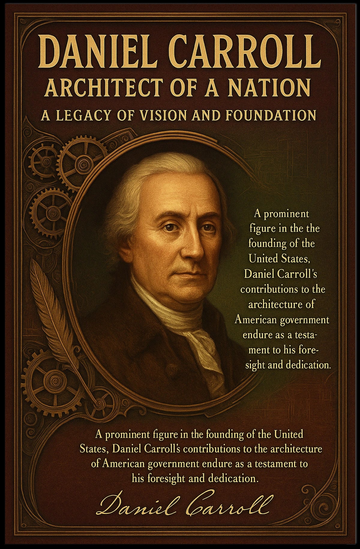 Daniel Carroll Architect of a Nation Poster