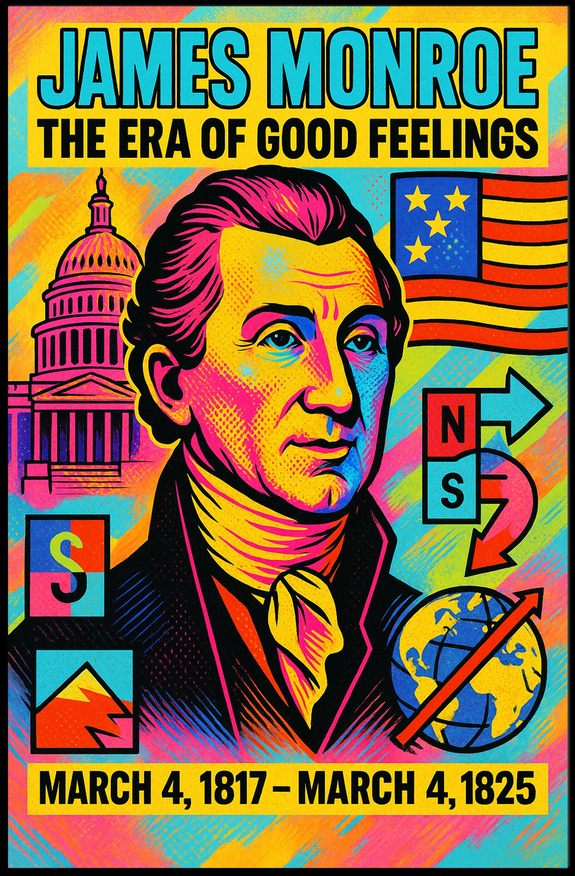James Monroe The Era of Good Feelings Poster PosterGoat