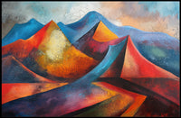 Vibrant Abstract Mountain Landscape Poster for Inspiration