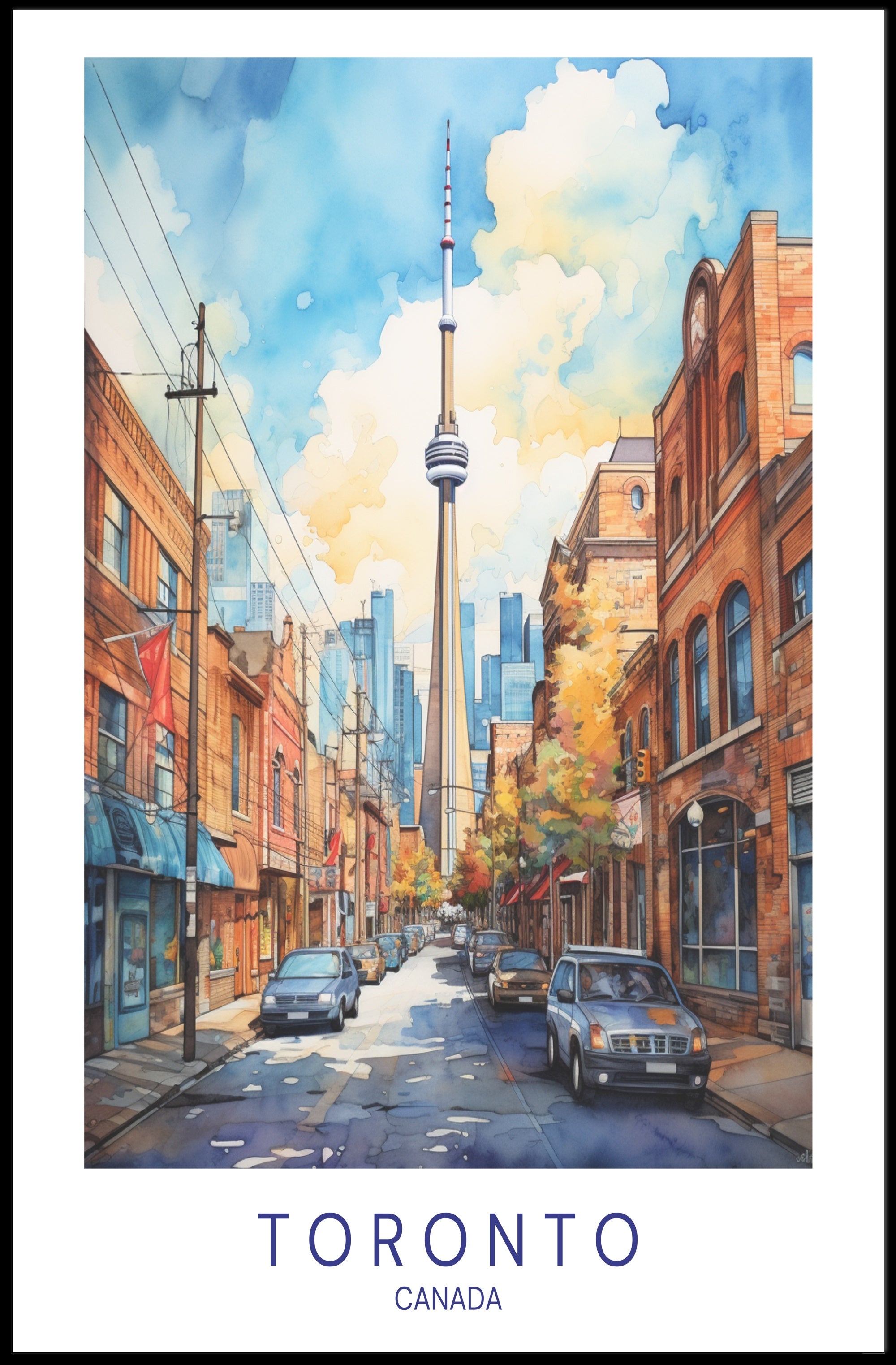 Toronto Cityscape Poster PosterGoat