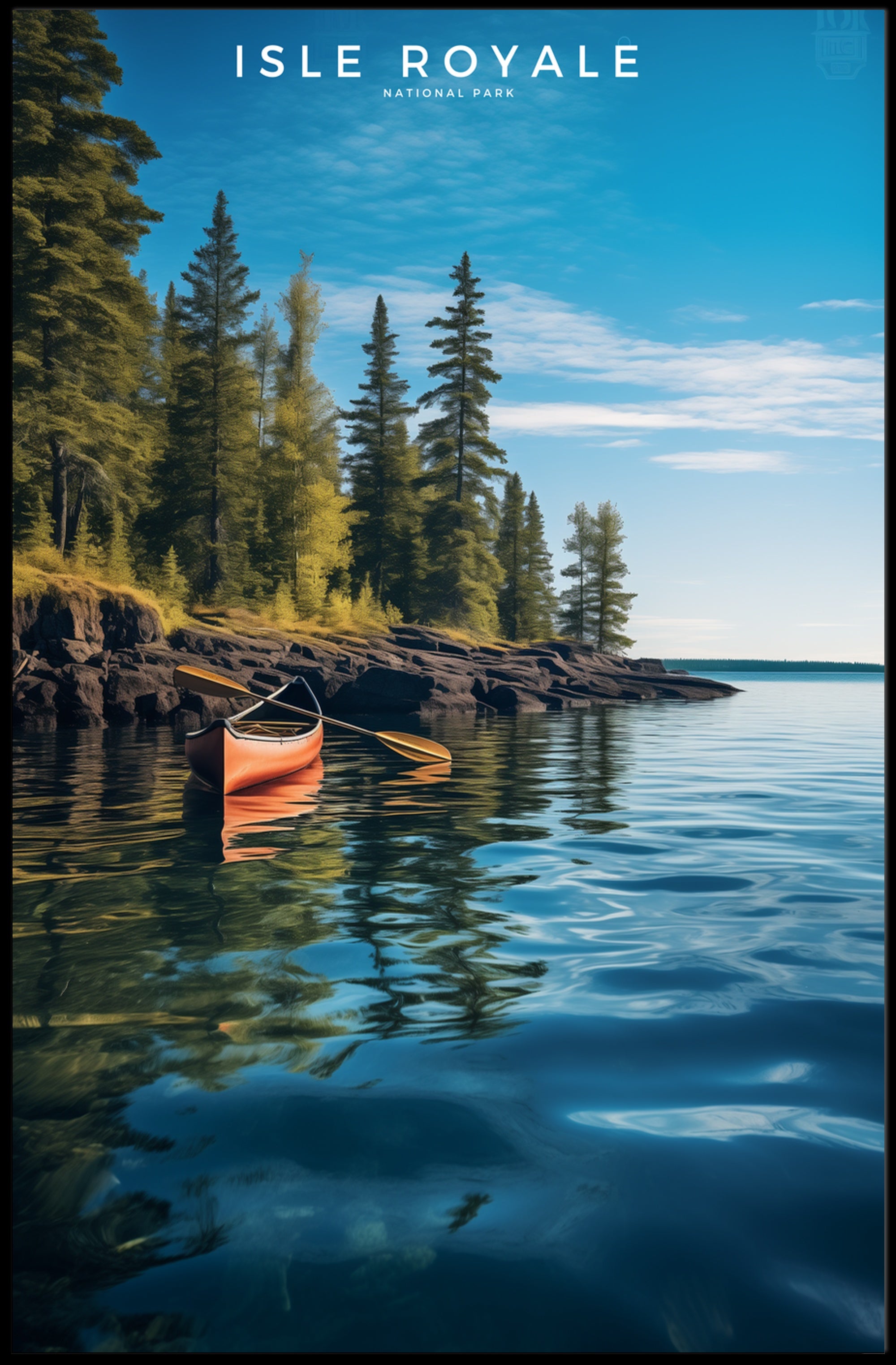Isle Royale National Park Poster Vintage Travel Print
