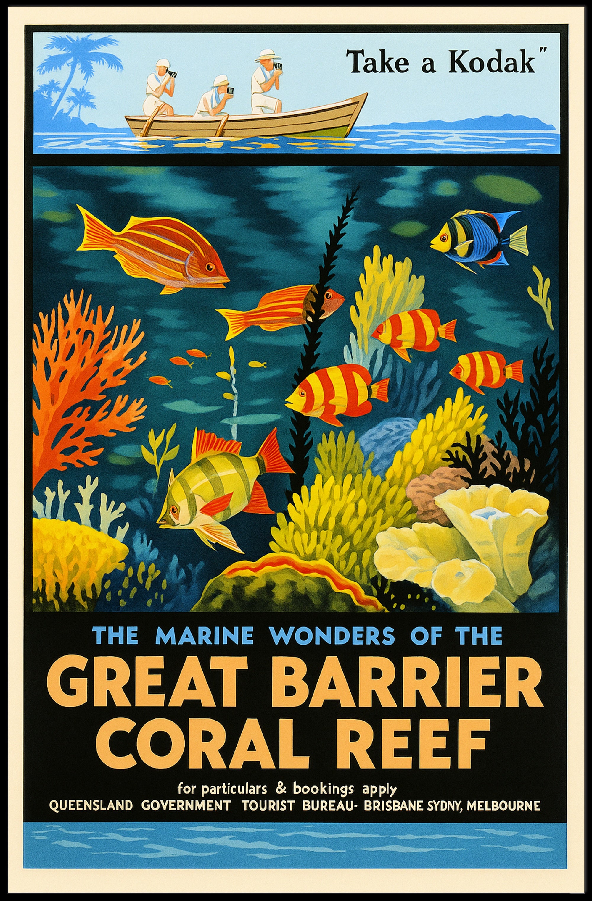Marine Wonders of the Great Barrier Reef Poster PosterGoat