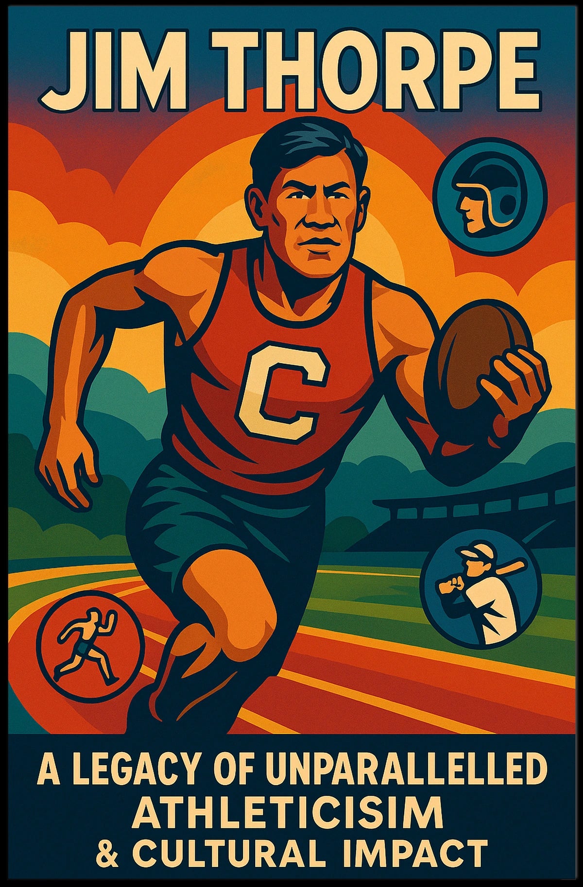 Celebrating a Sports Legend Jim Thorpe Poster