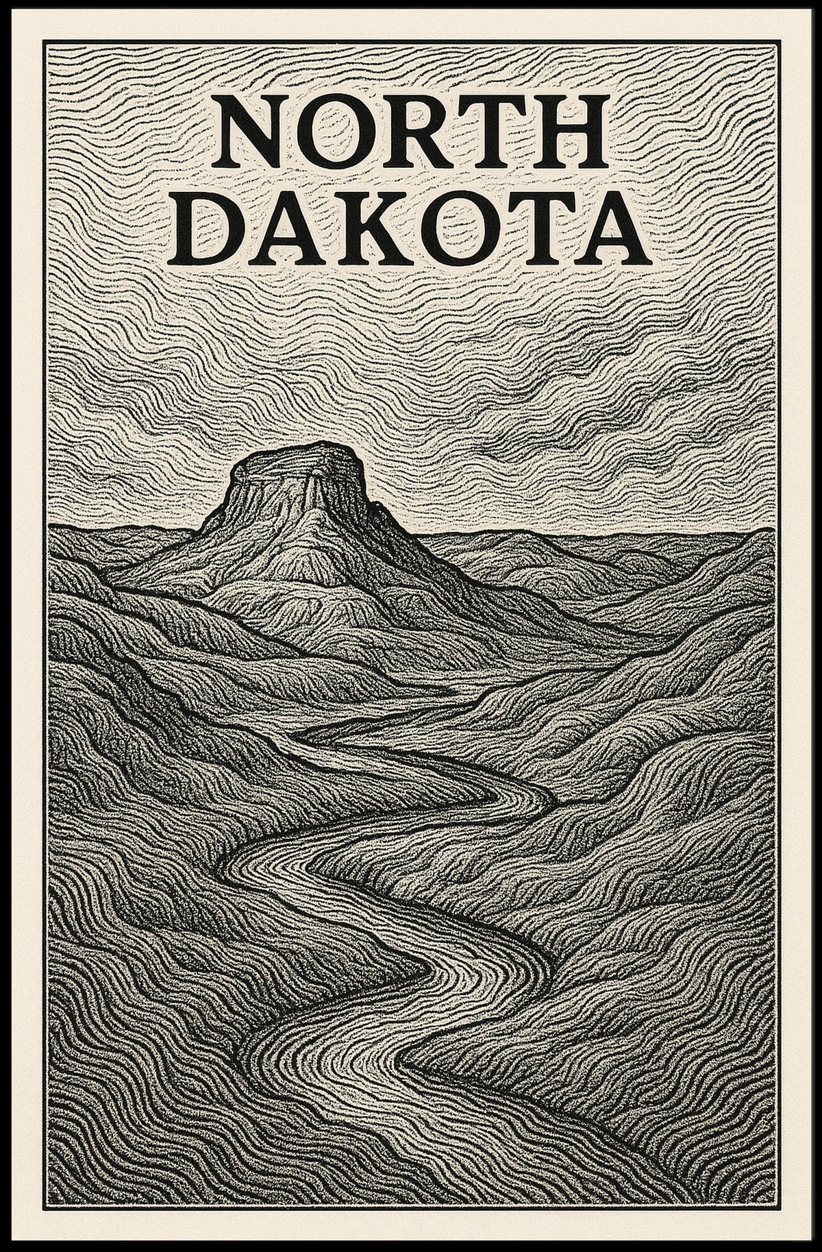North Dakota Landscape Poster