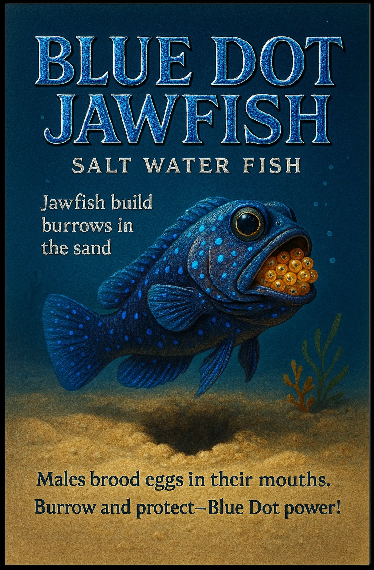 Blue Dot Jawfish Poster