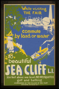 Visit Sea Cliff Poster PosterGoat