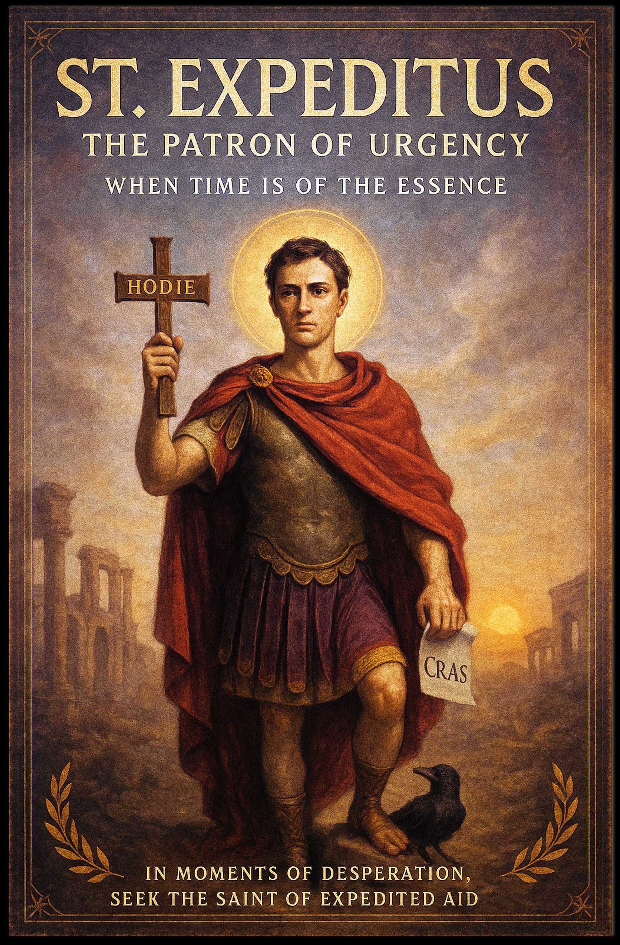 St. Expeditus The Patron of Urgency Poster PosterGoat