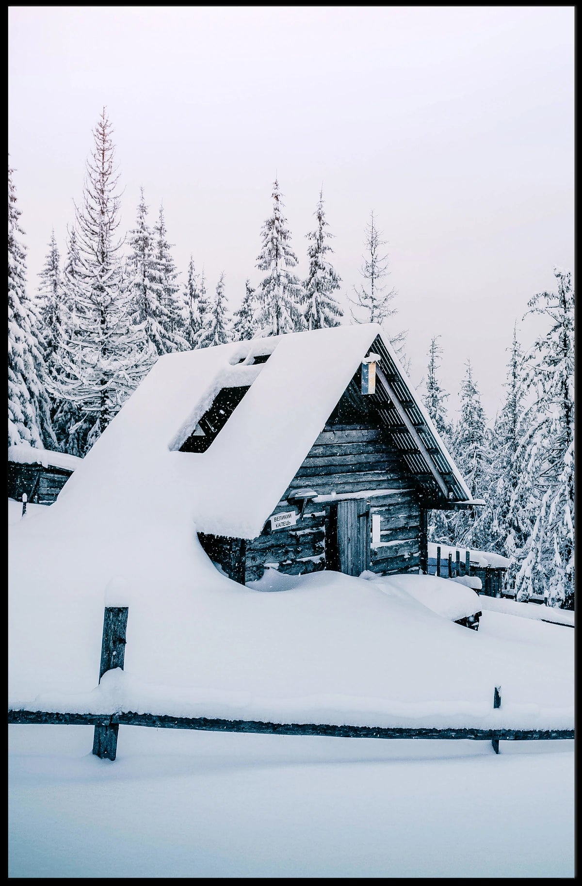 Winter Cabin In The Woods Poster