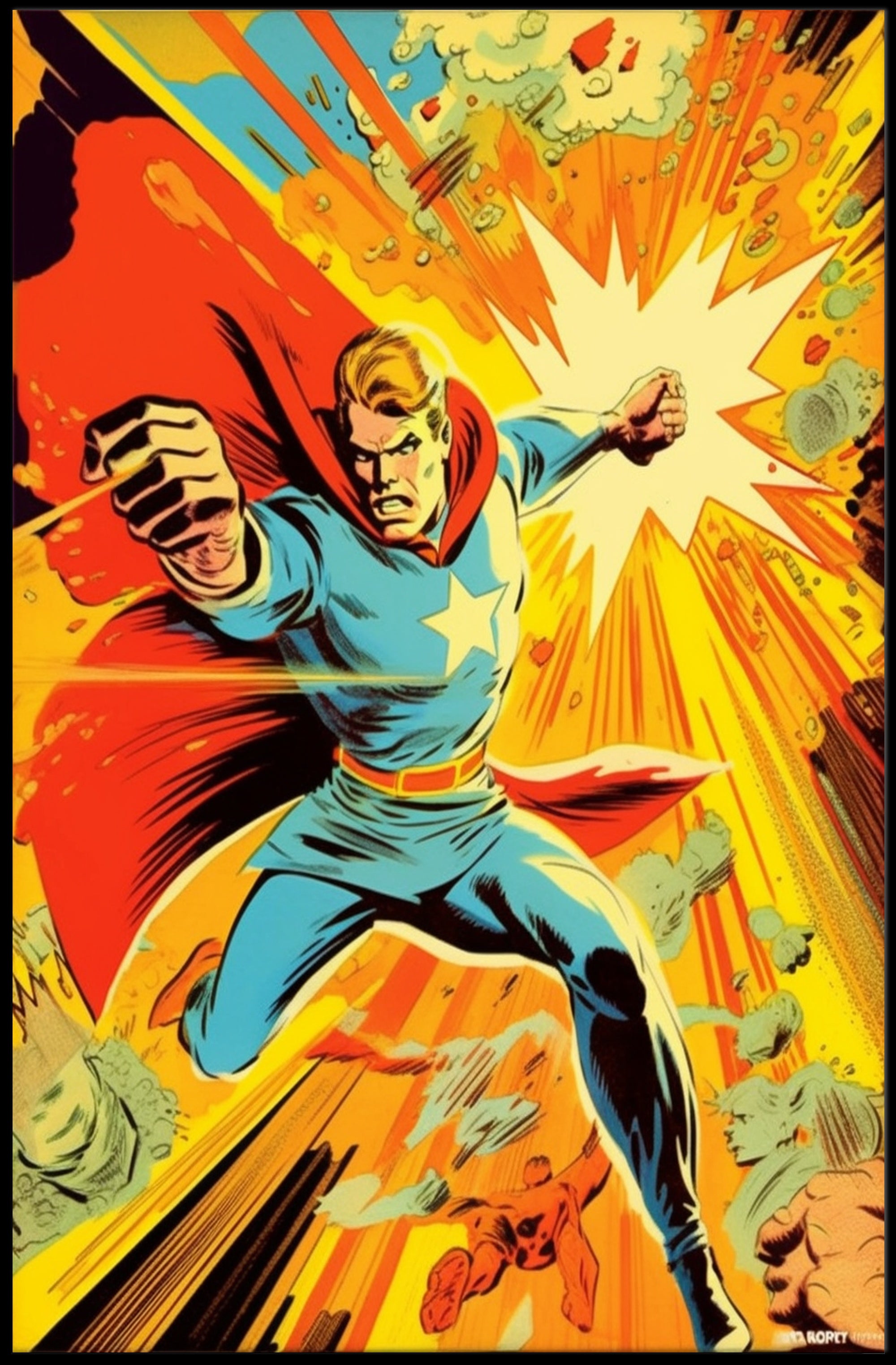 Dynamic Heroic Charge Poster