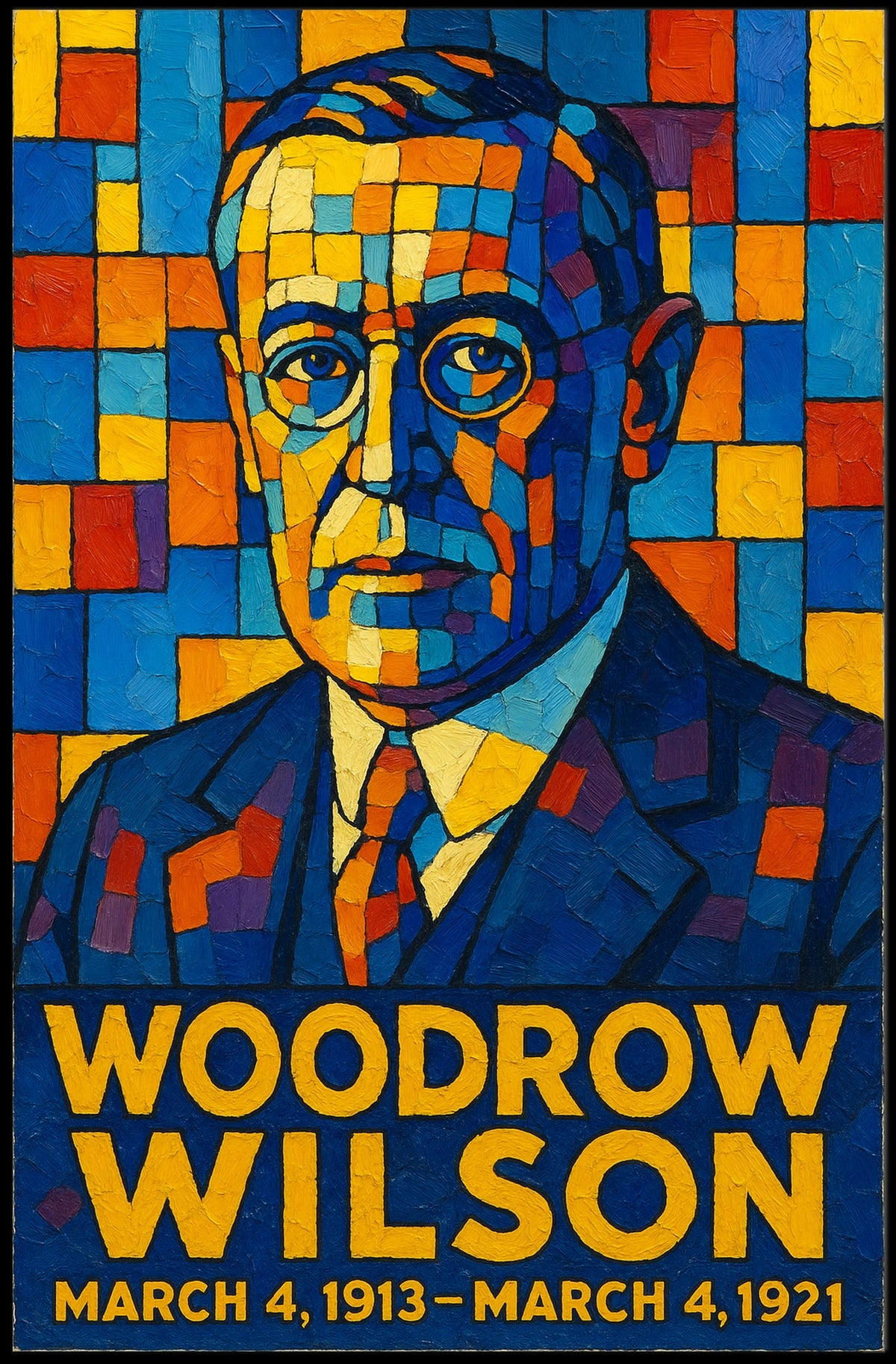 Woodrow Wilson Presidential Term Poster