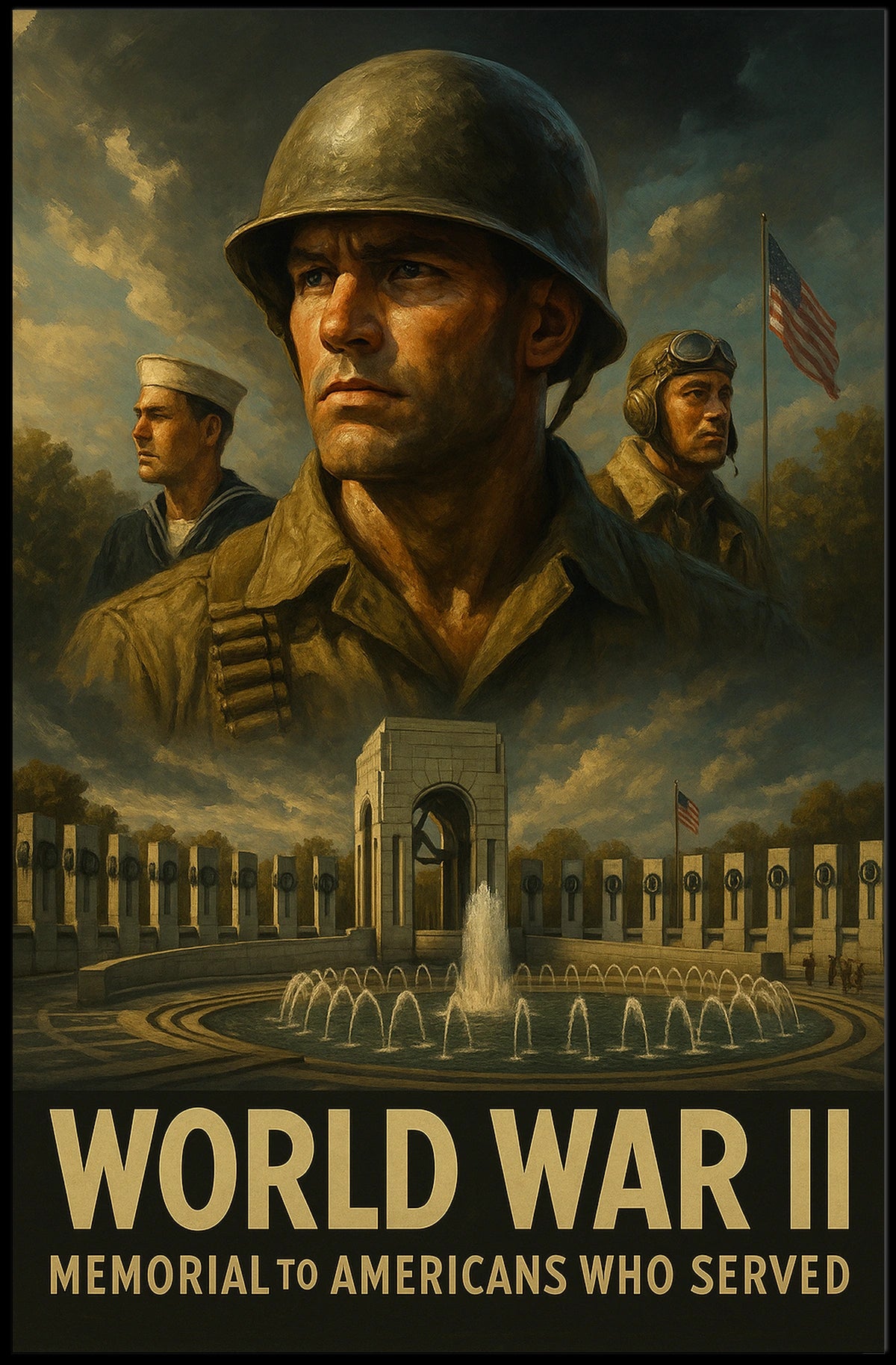 World War Ii Memorial Tribute Poster