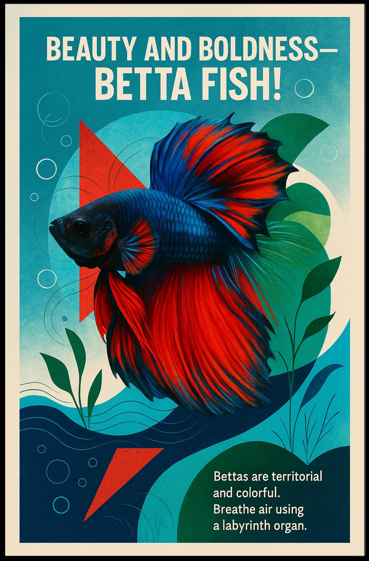 Beauty and Boldness Betta Fish Poster