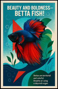 Beauty and Boldness Betta Fish Poster