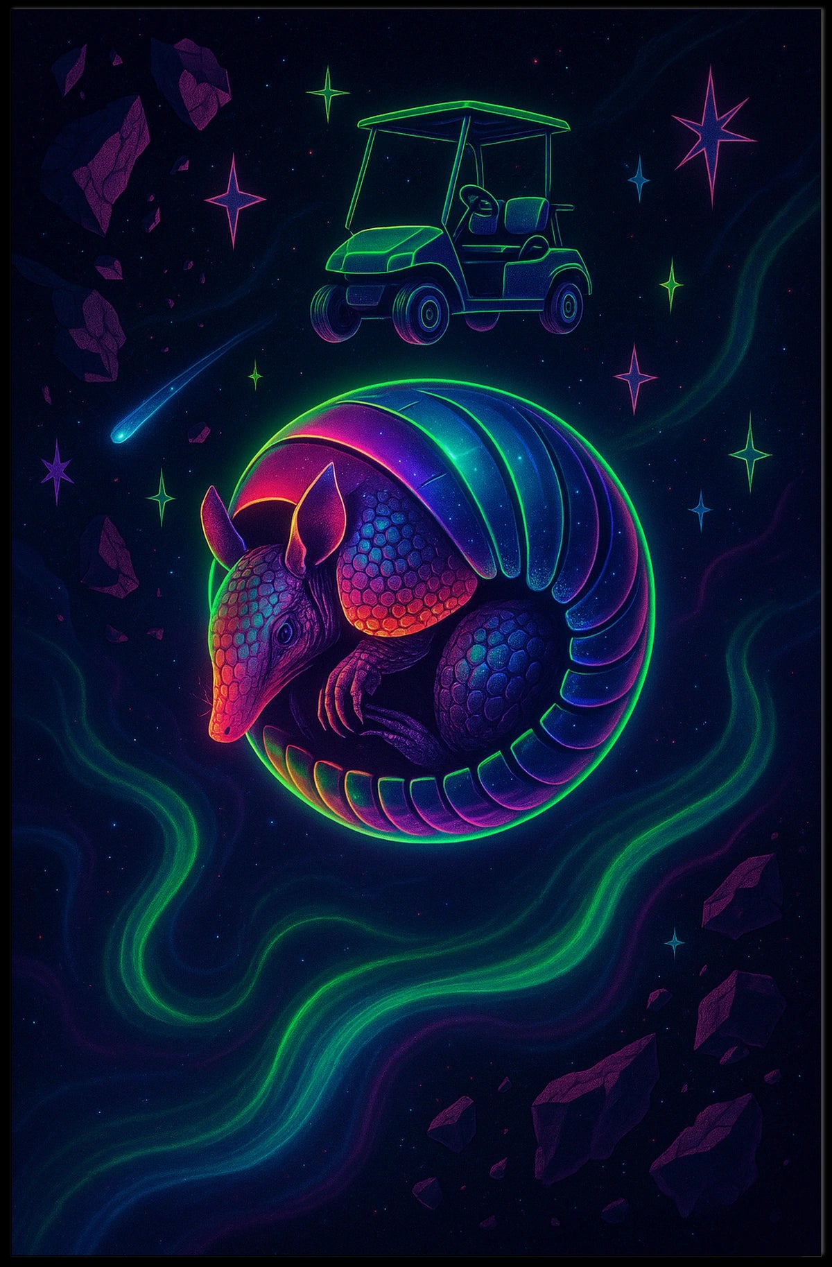 Cosmic Armadillo Adventure Poster