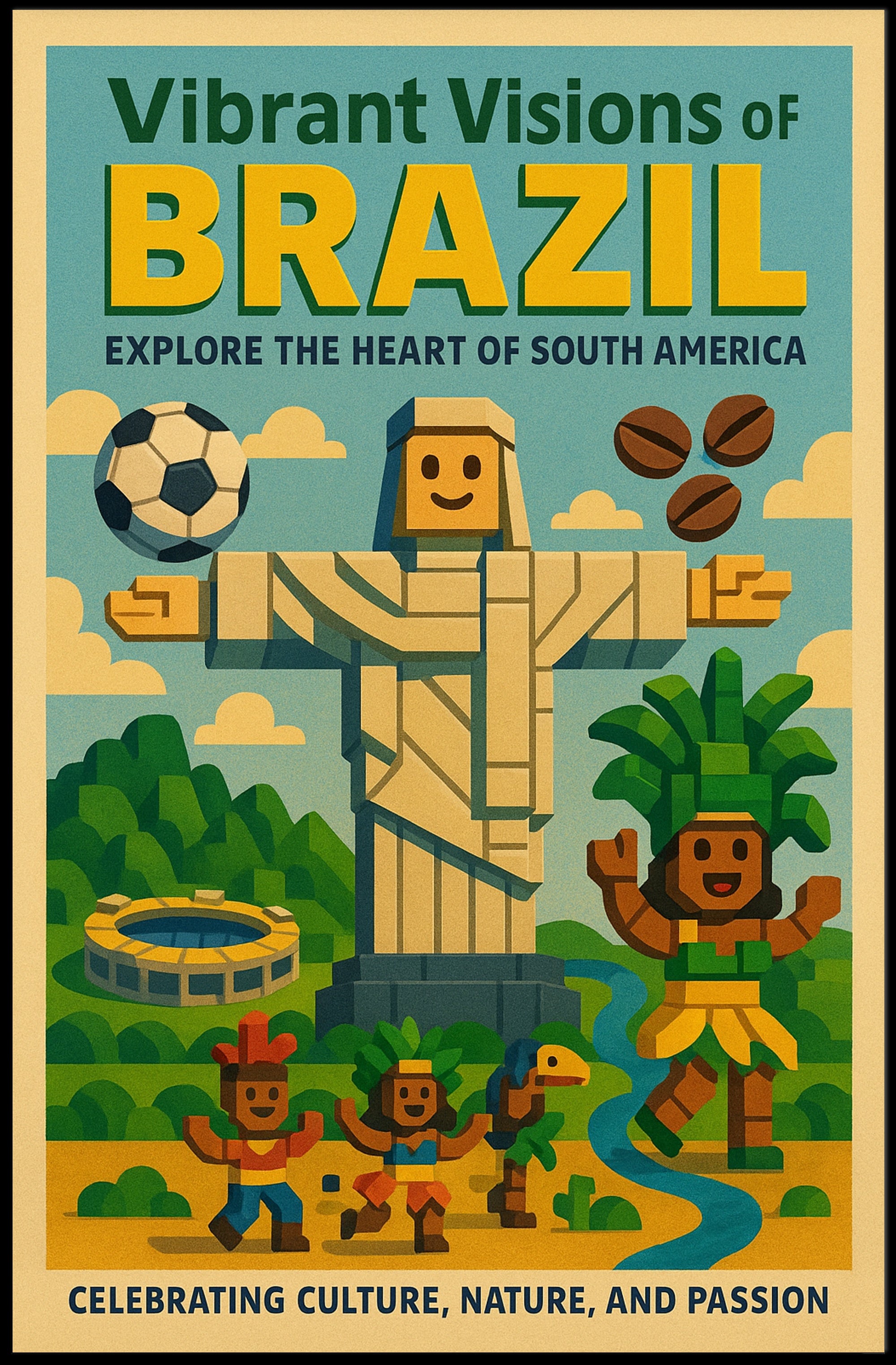 Vibrant Visions Of Brazil Poster