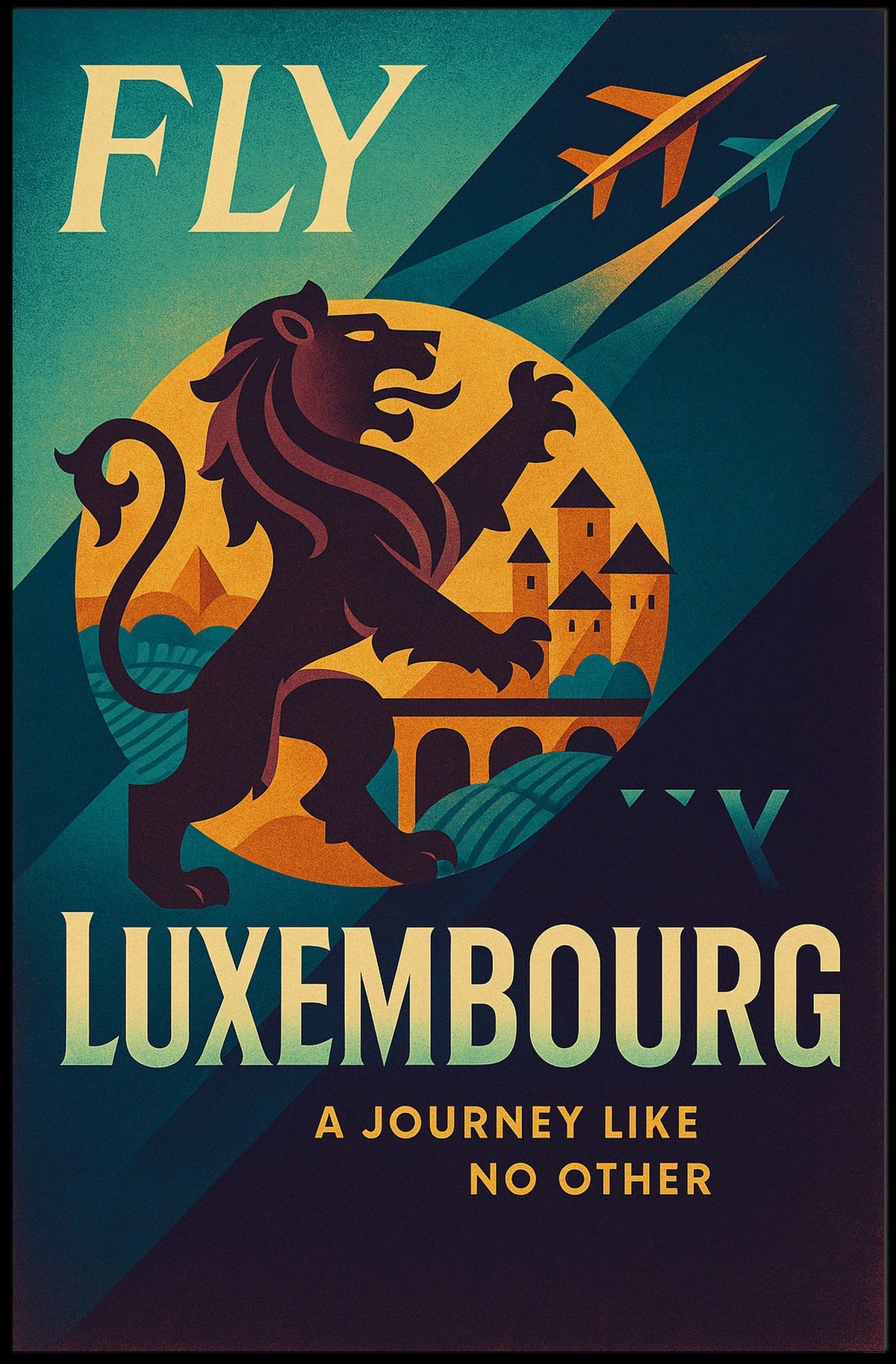 Fly To Luxembourg Poster