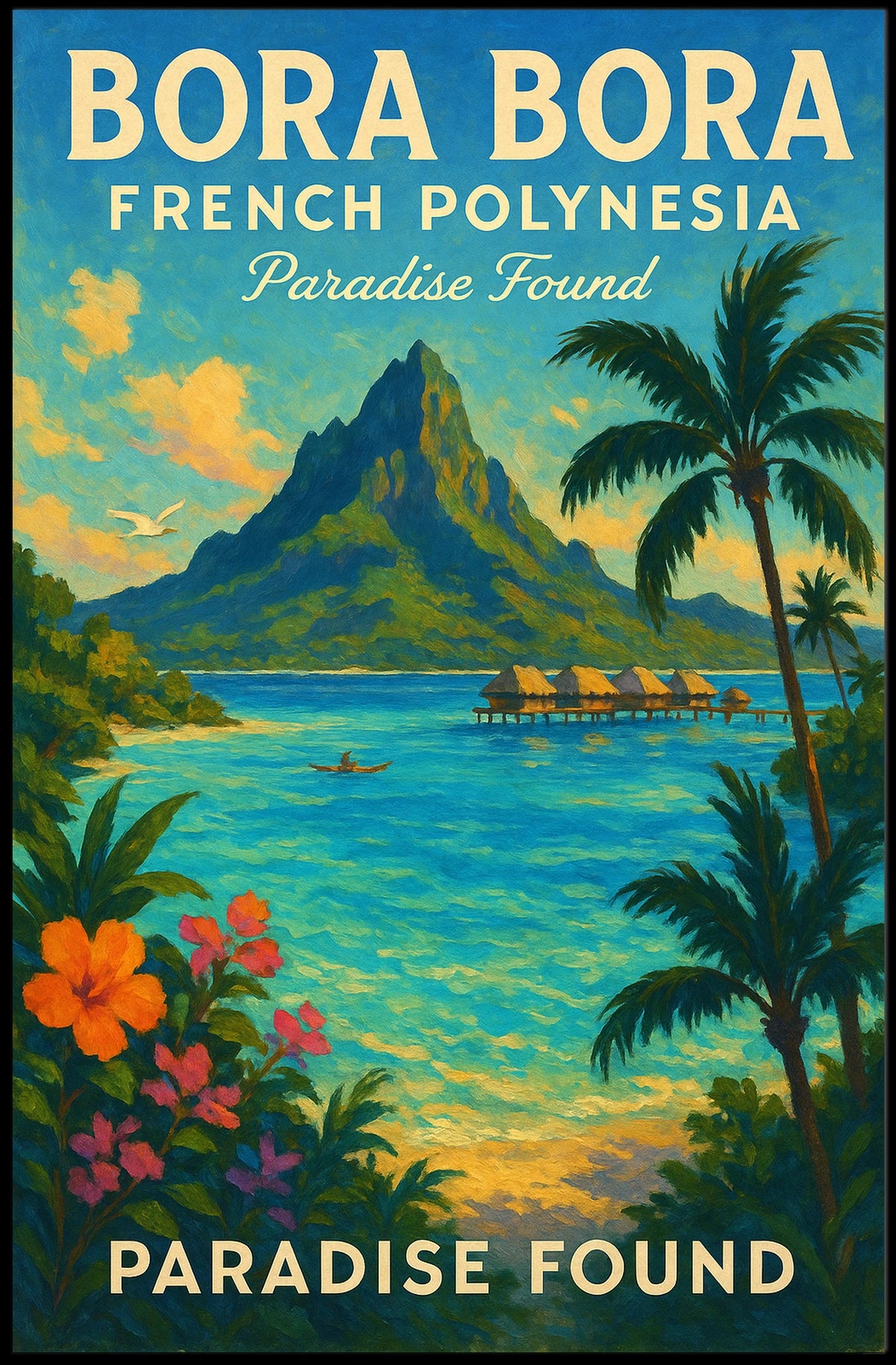 Bora Bora Paradise Found Vibrant Poster Travel Enthusiasts