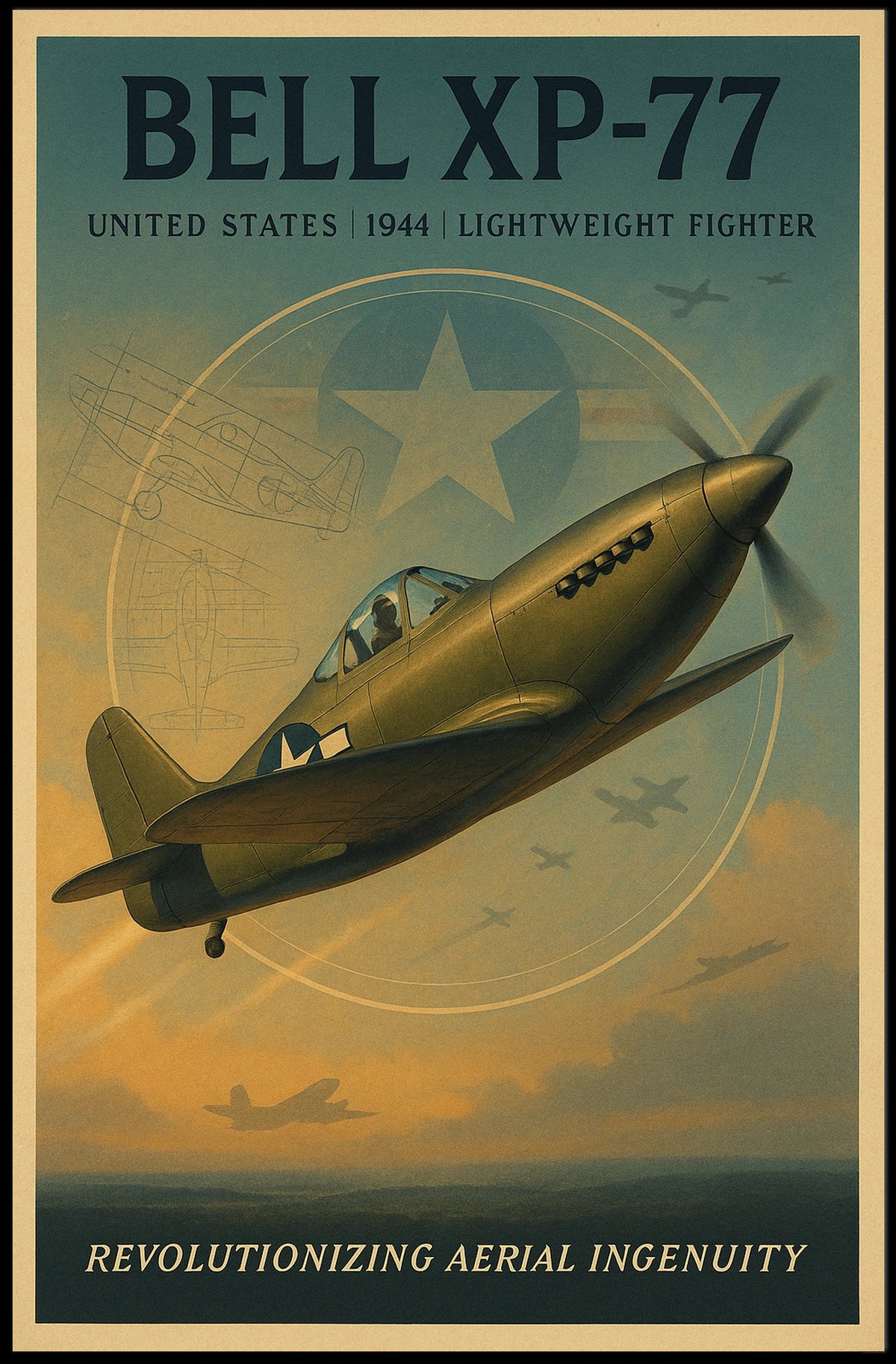 Bell XP-77 Lightweight Fighter Poster