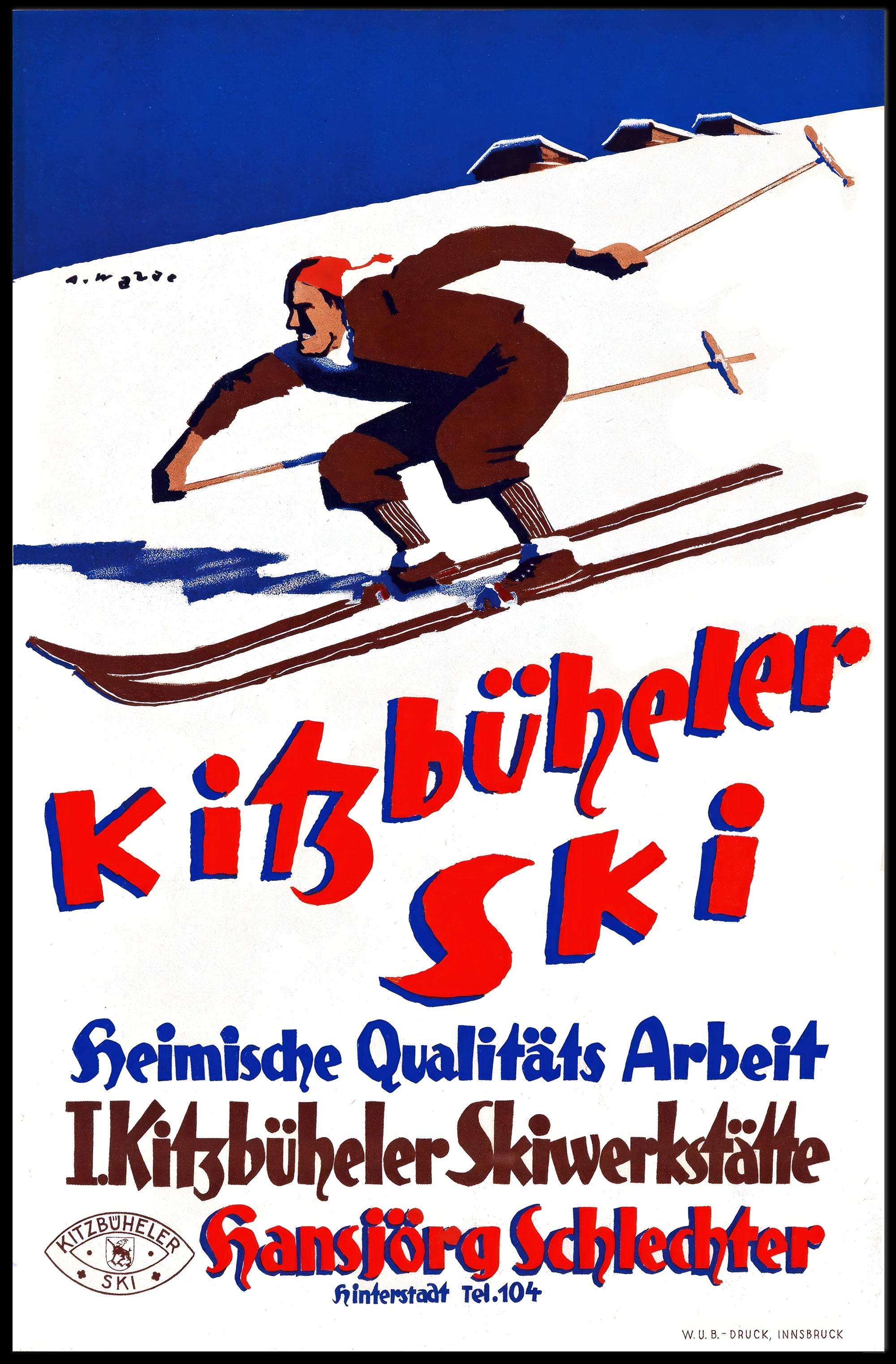 KitzbΓΌheler Ski Promotion Poster PosterGoat