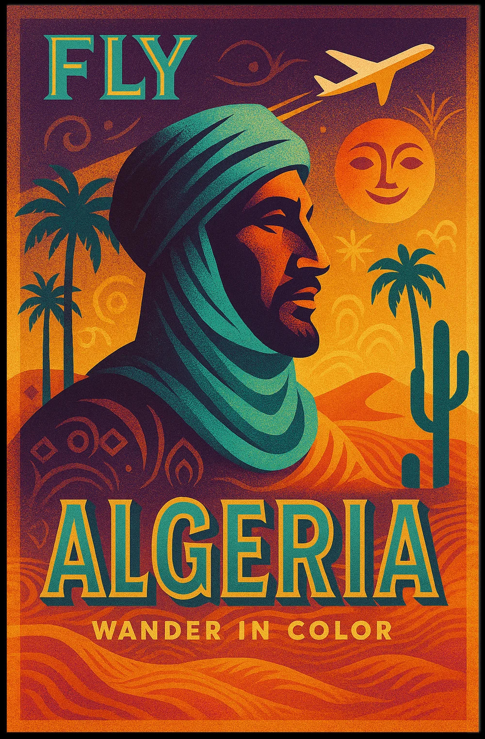 Algeria Desert Adventure Vintage Travel Poster PosterGoat