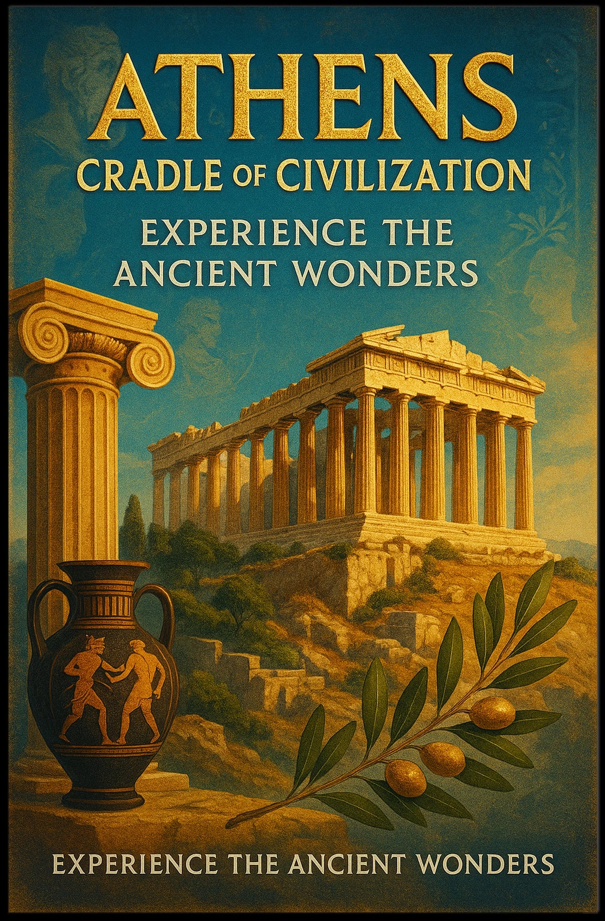 Athens Cradle of Civilization Poster