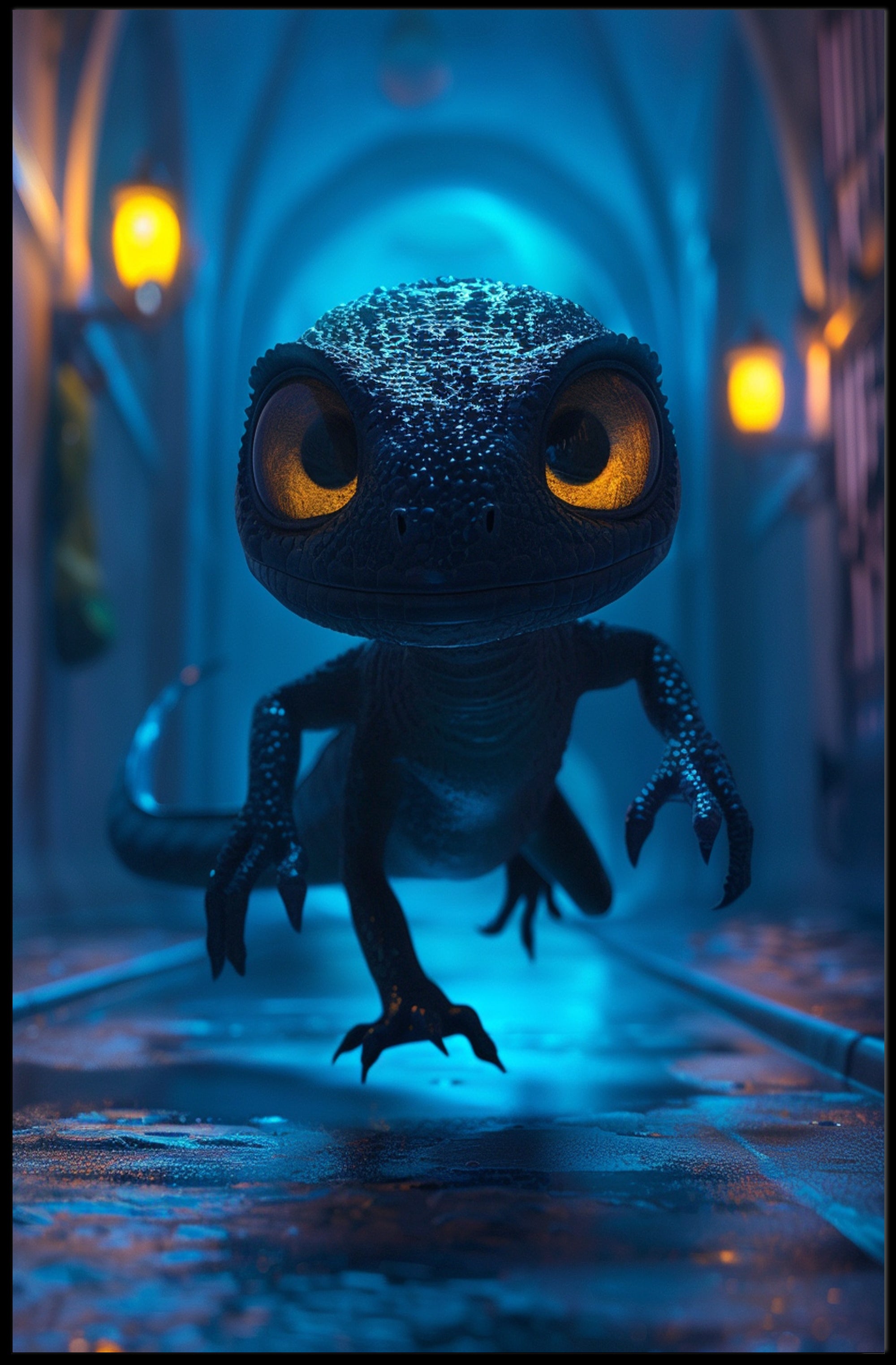 Enchanted Lizard Adventure Fantasy or Mythology Poster PosterGoat