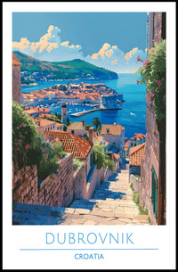 Scenic View of Dubrovnik Poster