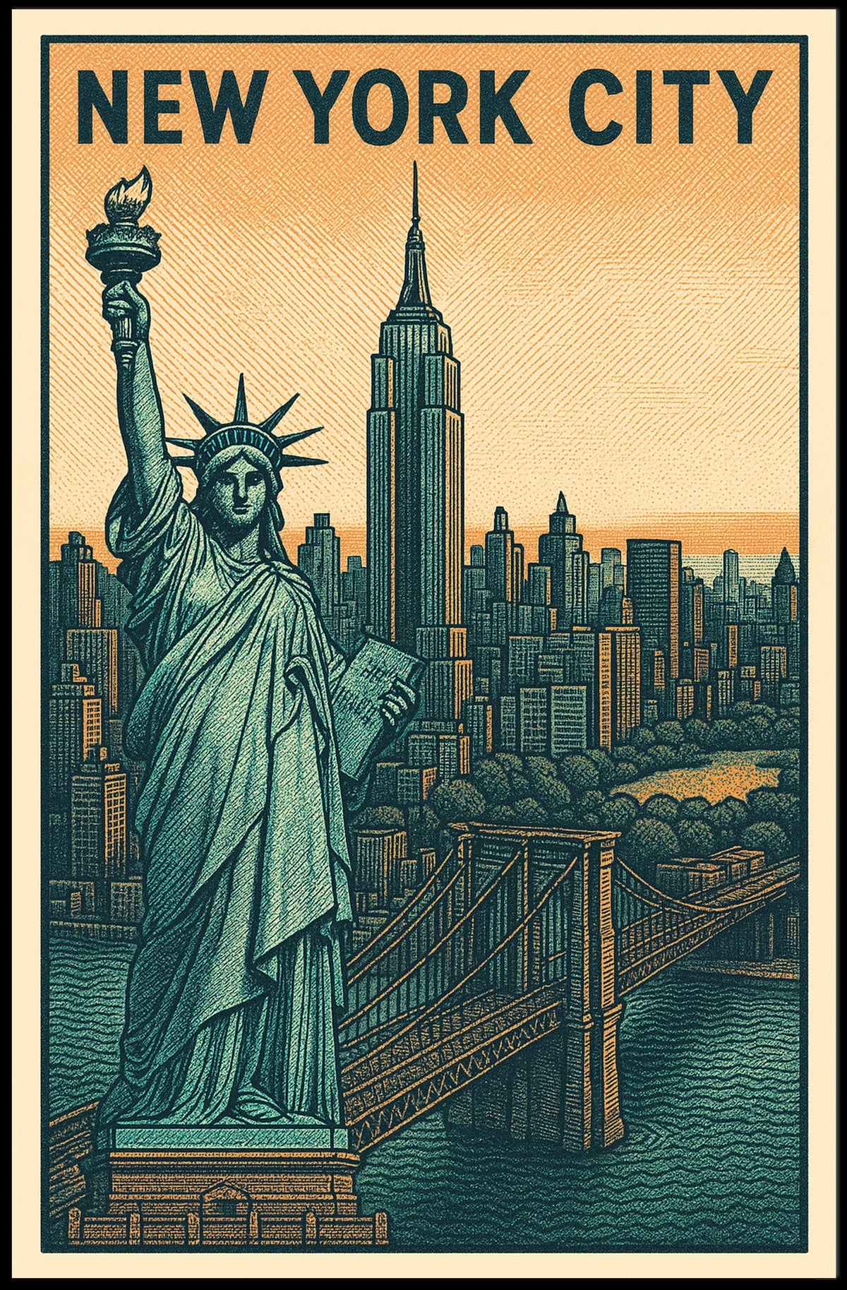 Iconic New York City Vintage Poster For Urban Decor Lovers