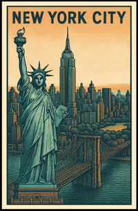 Iconic New York City Vintage Poster For Urban Decor Lovers