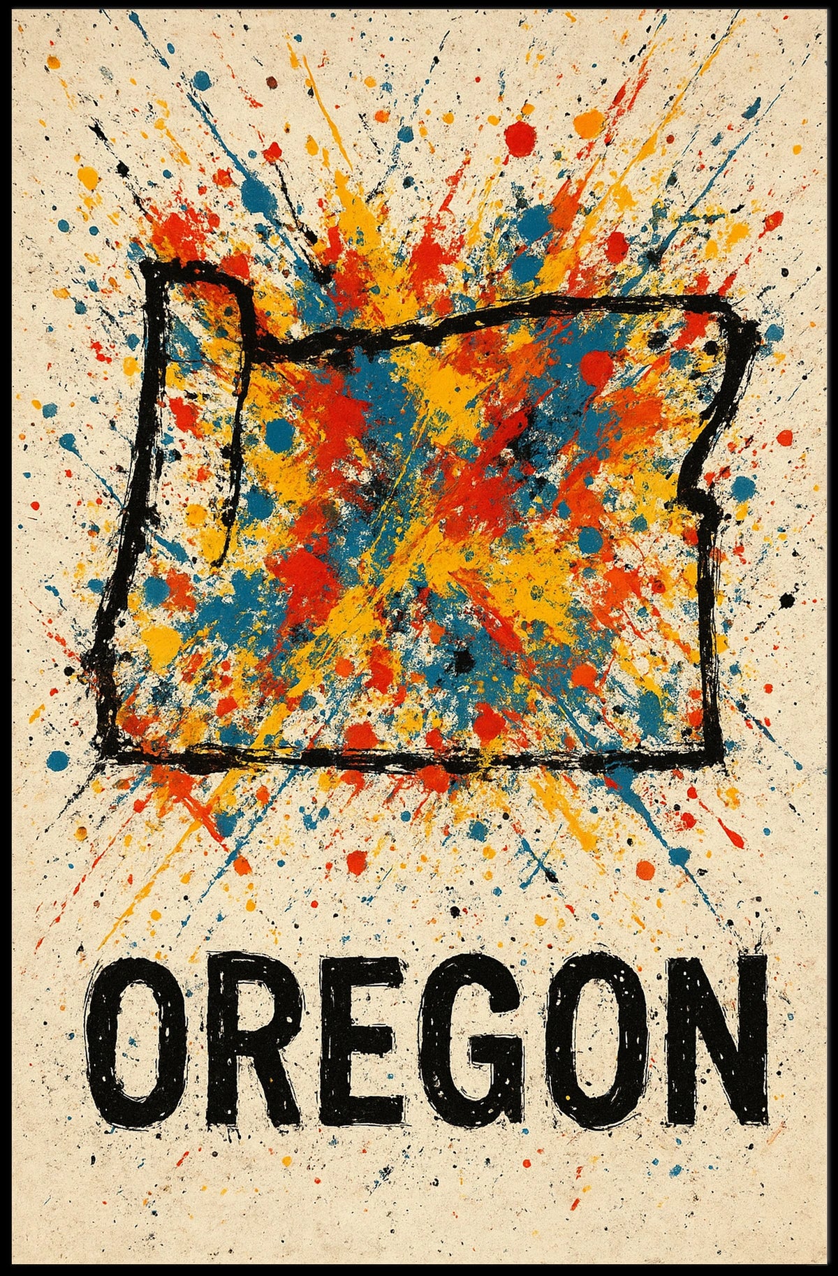 Oregon Art Splash Poster