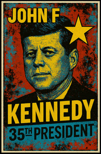 John F. Kennedy 35th President of the United States Graffiti Pop Art Poster