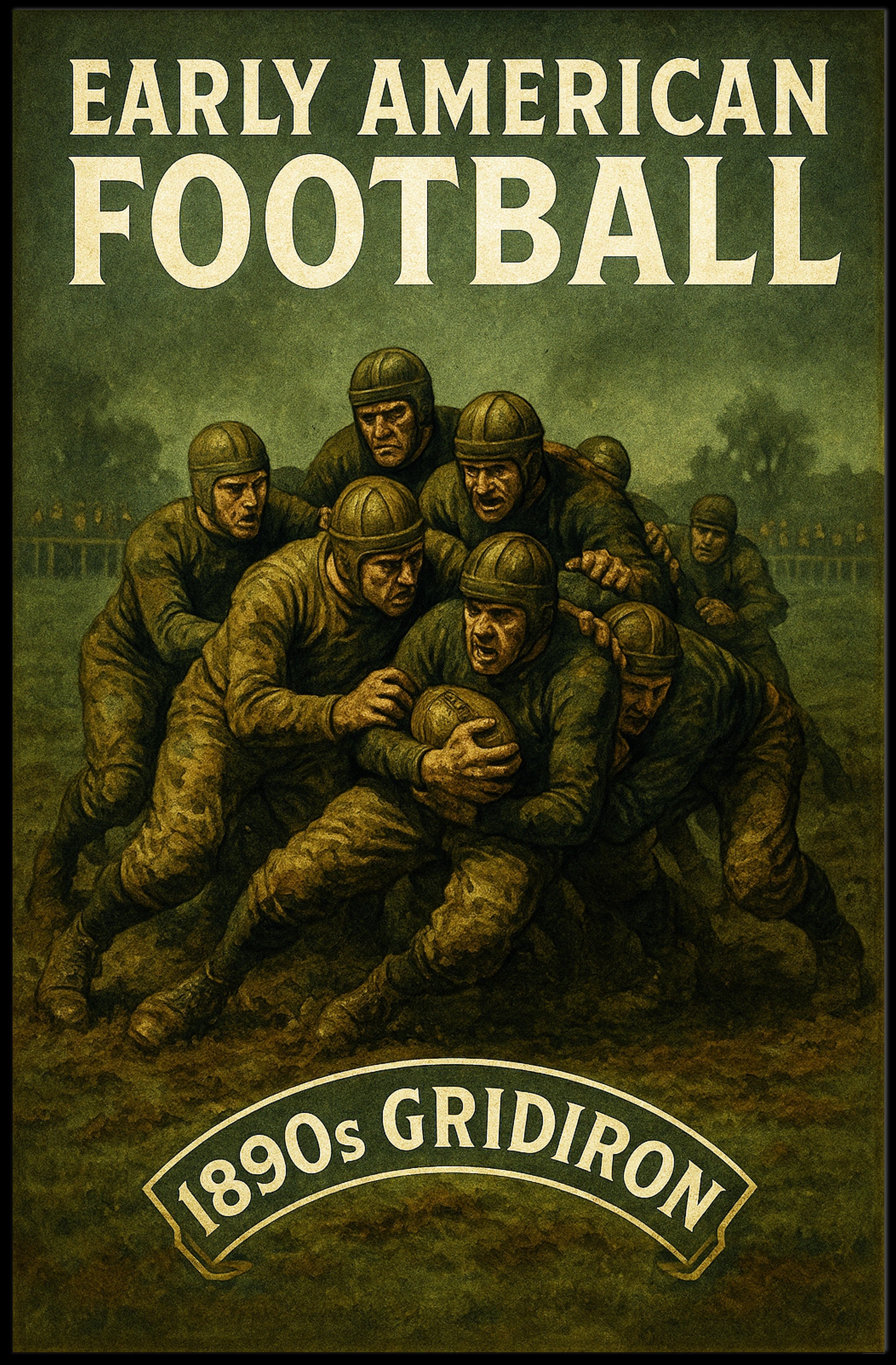 Early American Football 1890s Gridiron Poster PosterGoat