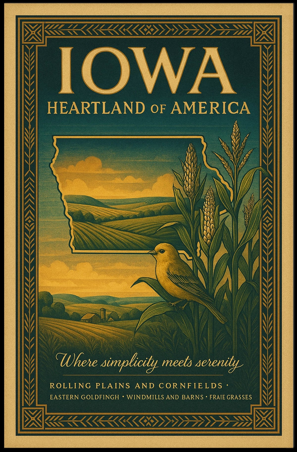 Iowa Heartland of America Poster