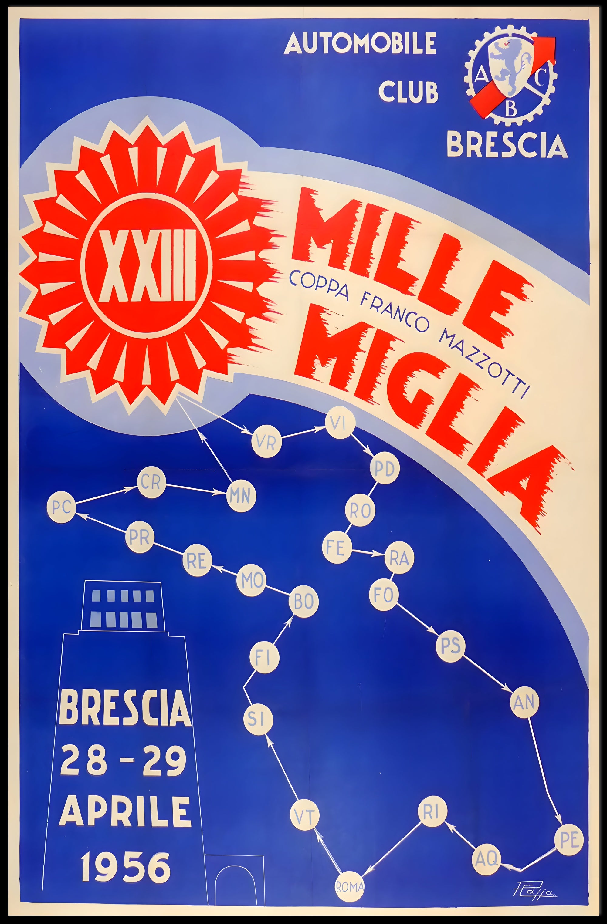 Mille Miglia XXIII Poster