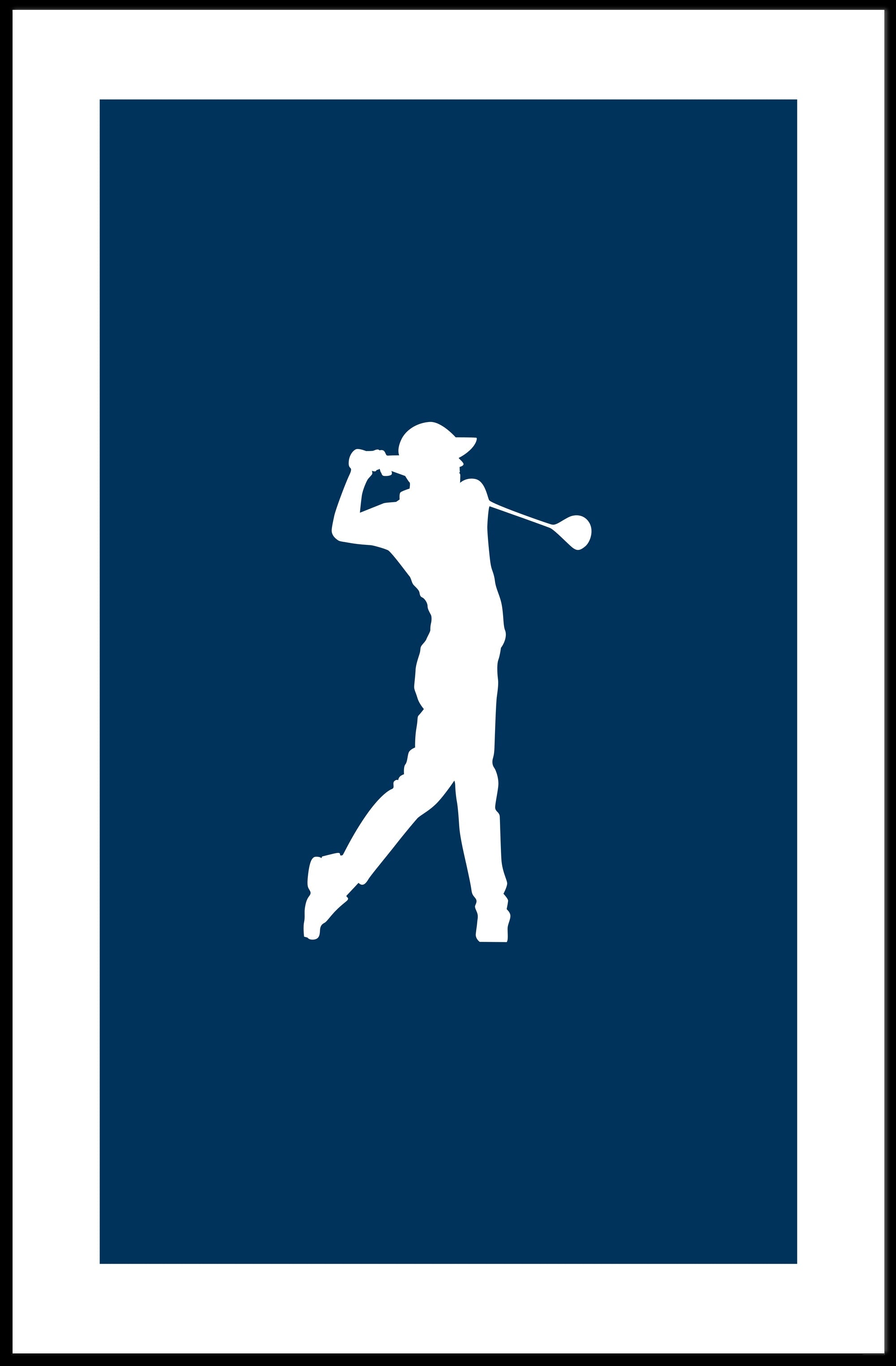Golfer Silhouette Minimalist Design Sports Poster