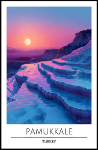 Pamukkale Sunset Travel Poster
