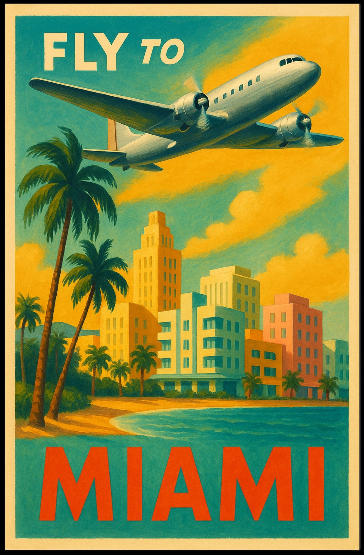 Fly to Miami Poster