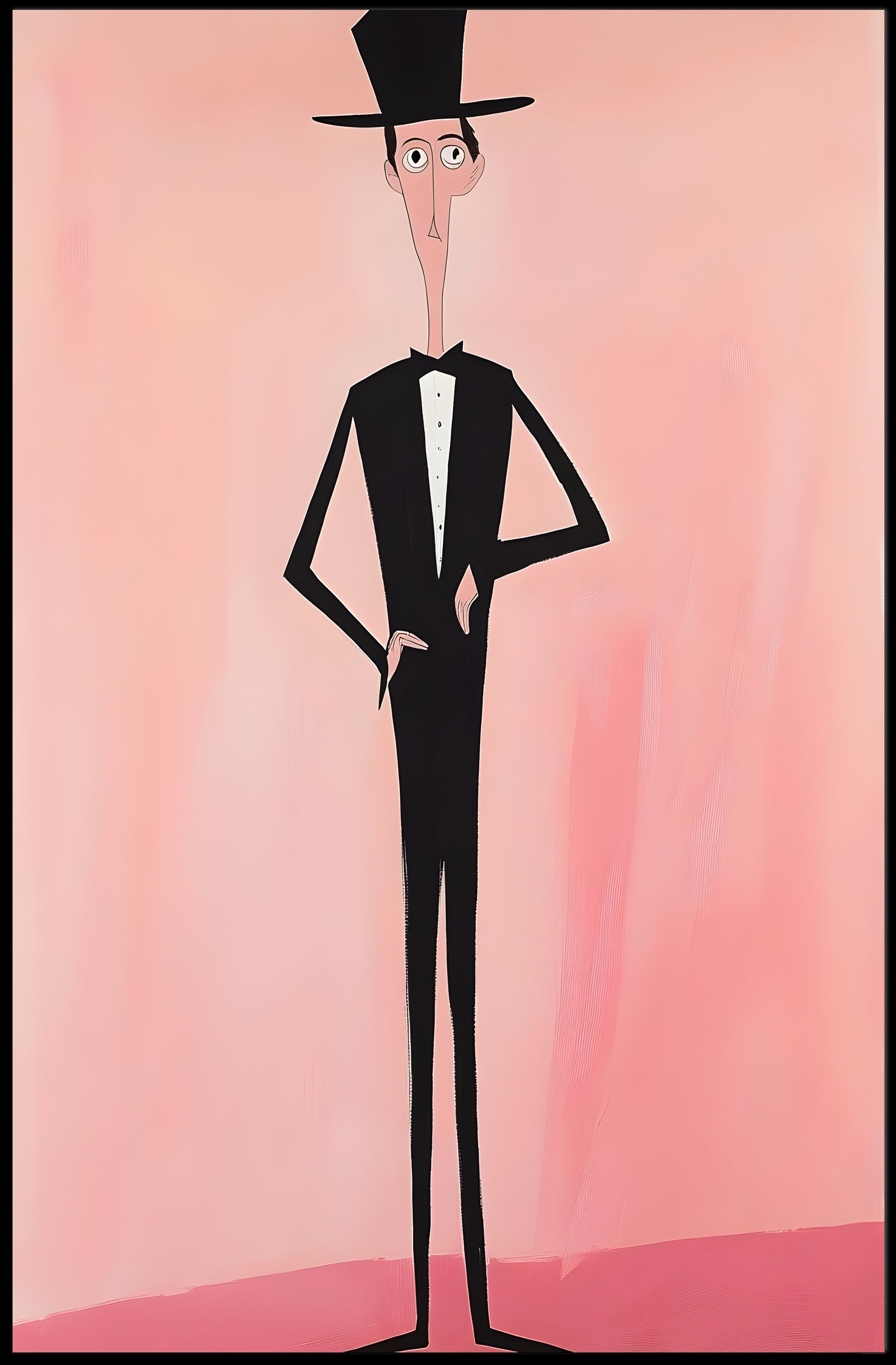 Tall Hat And Tails Poster Vintage Scenic Wall Art