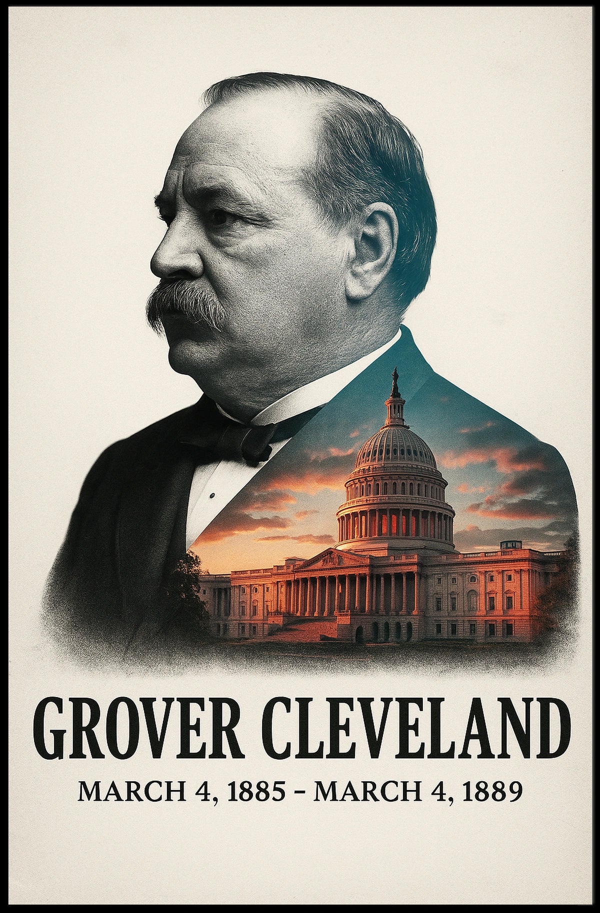 Grover Cleveland 22nd President of the United States Reflections Poster
