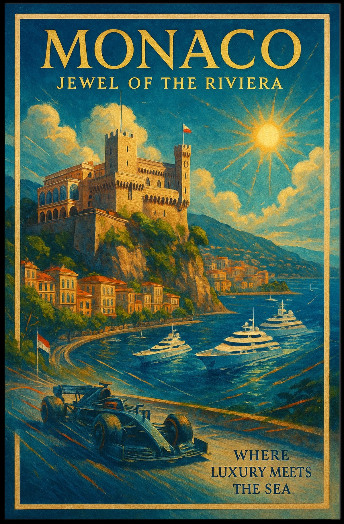 Monaco Jewel of the Riviera Poster