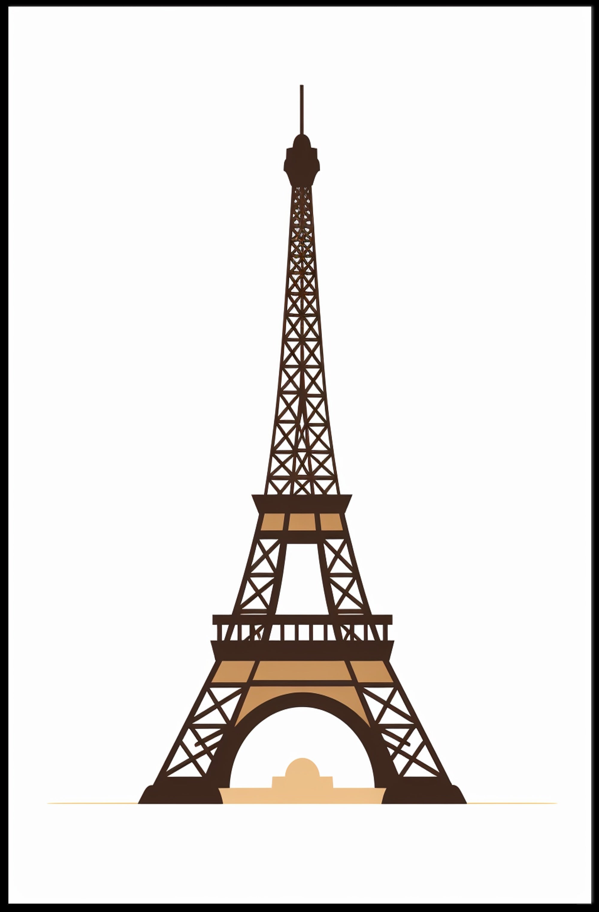 Eiffel Tower Illustration Poster